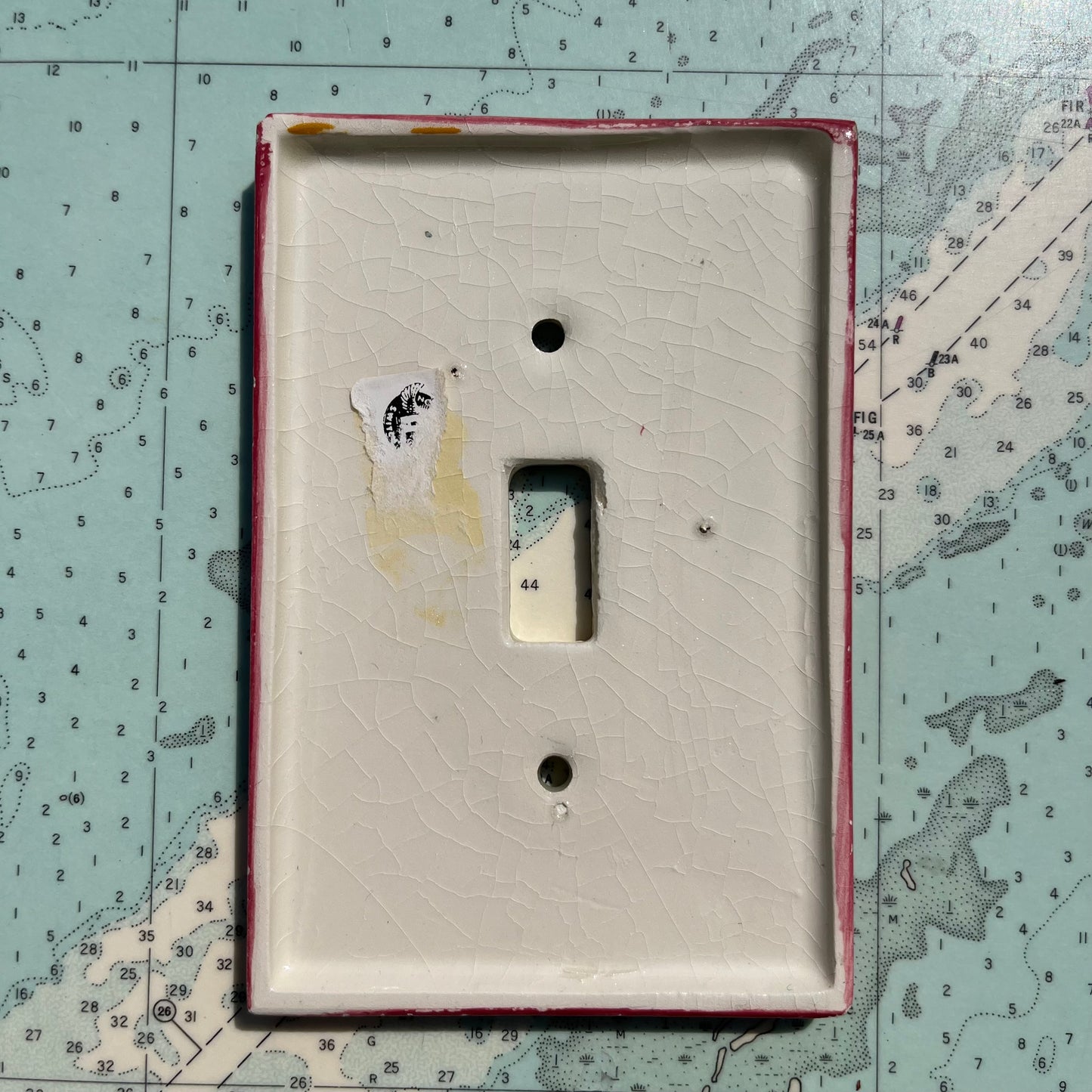 Vintage 90s Ceramic Coffee Themed Switchplate