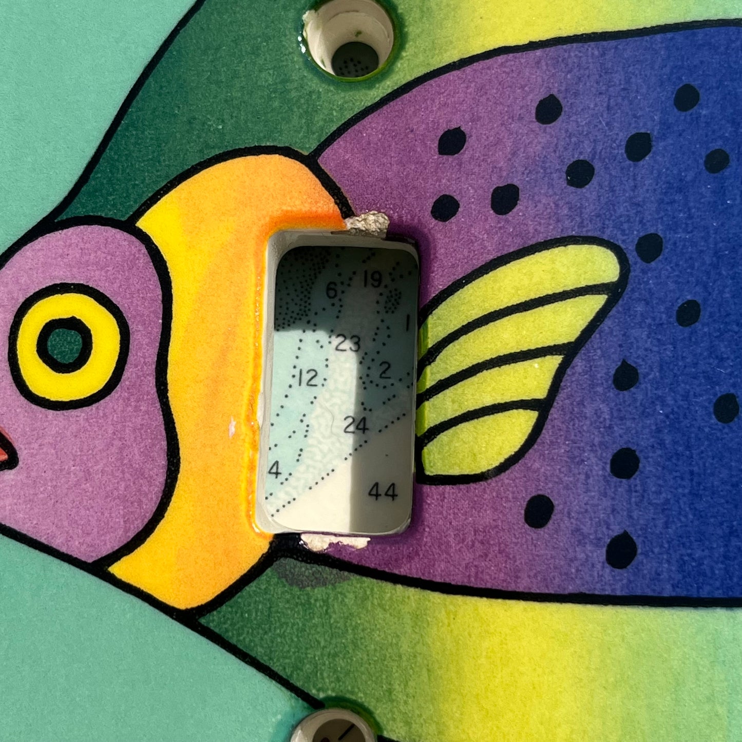 Vintage 90s Ceramic Tropical Fish Switchplate
