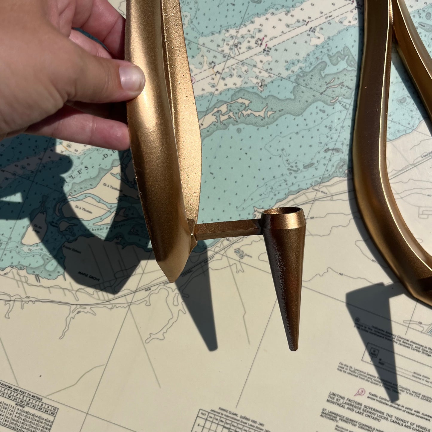 Vintage MCM Dart Wall Mount Candle Holders