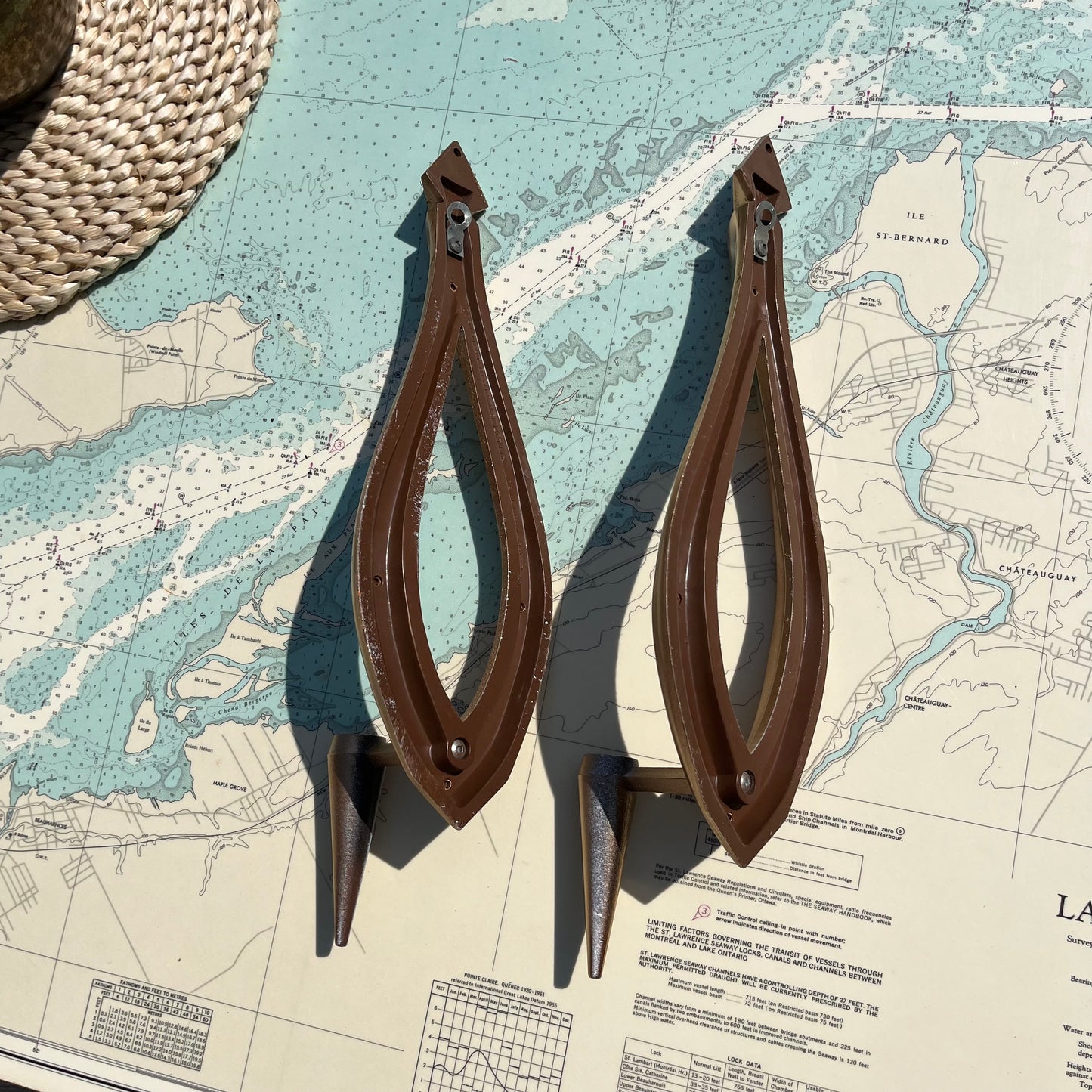 Vintage MCM Dart Wall Mount Candle Holders