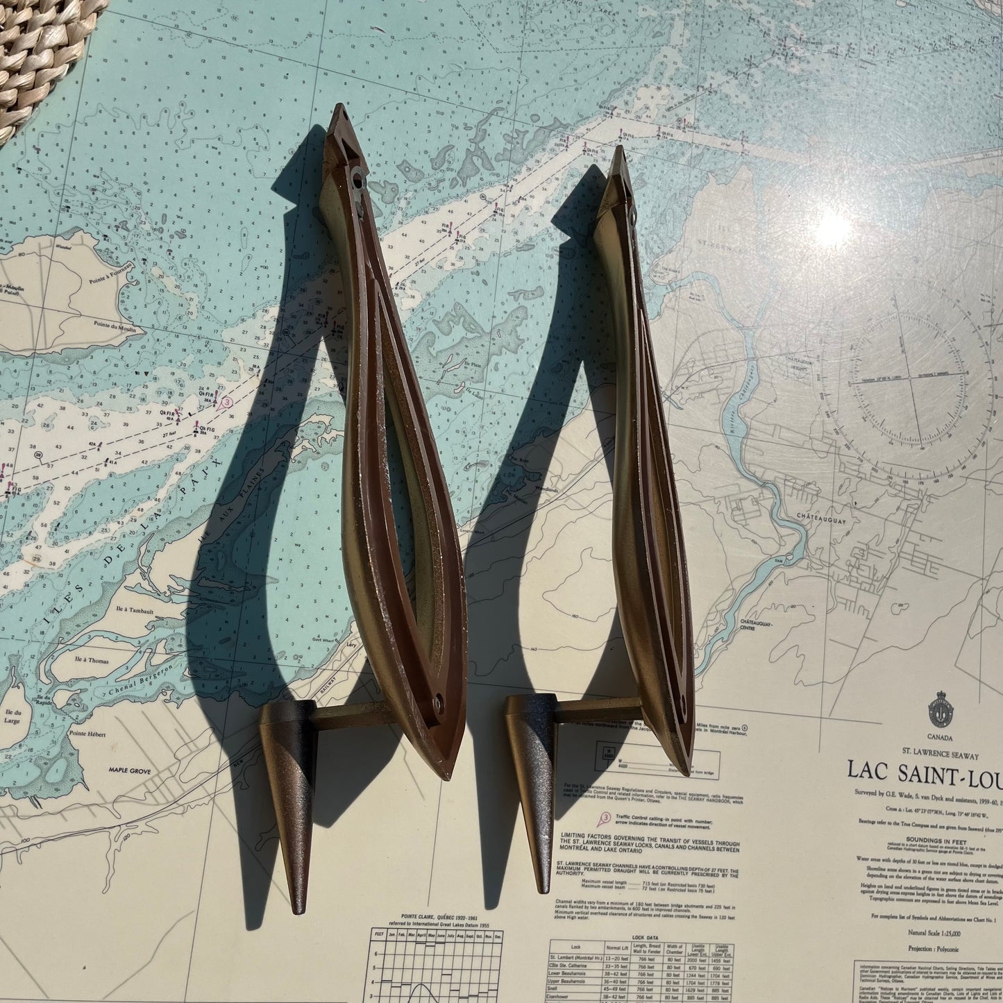 Vintage MCM Dart Wall Mount Candle Holders