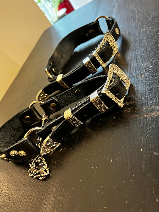 Vintage Leather Cowboy Boot Harness / Chain Accessories