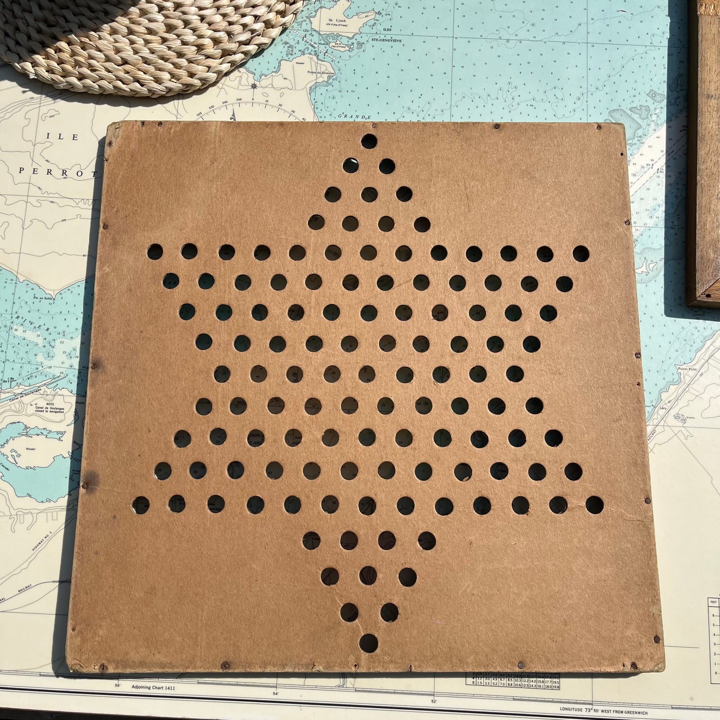 Vintage 40s Chinese Checkers Board Games with Marbles