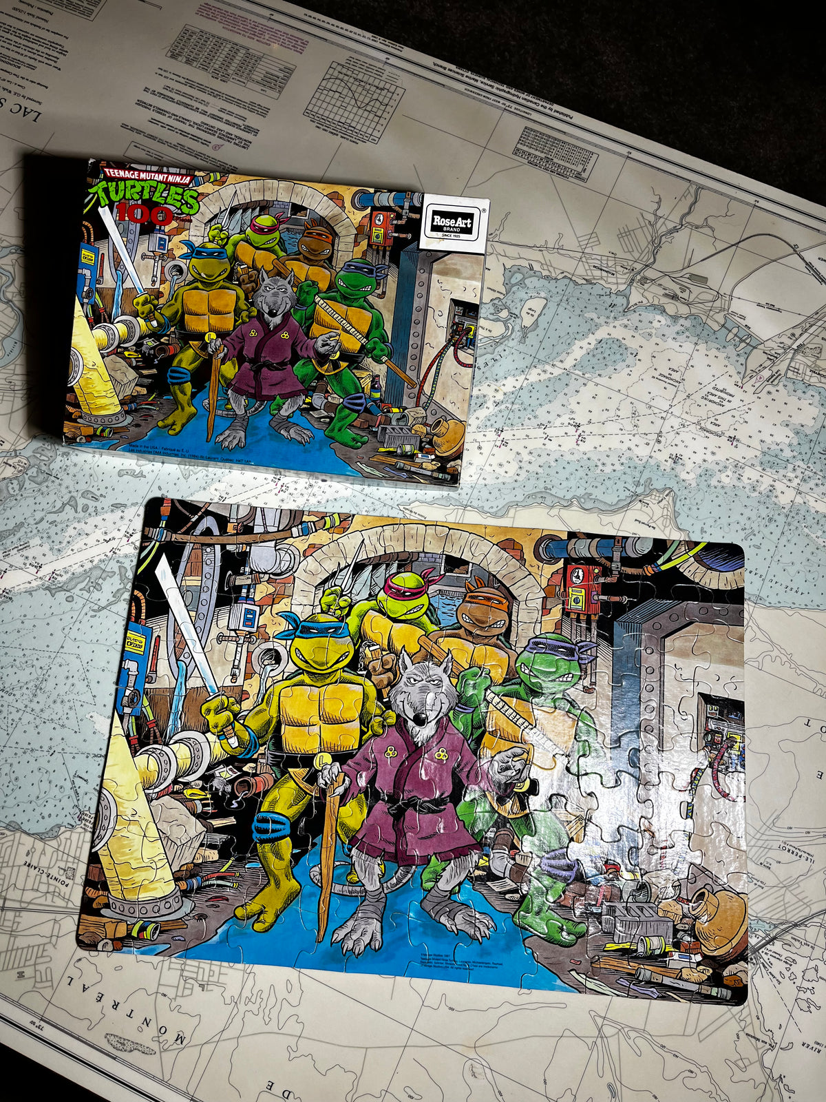 Vintage 1990 Teenage Mutant Ninja Turtles Puzzle with Splinter