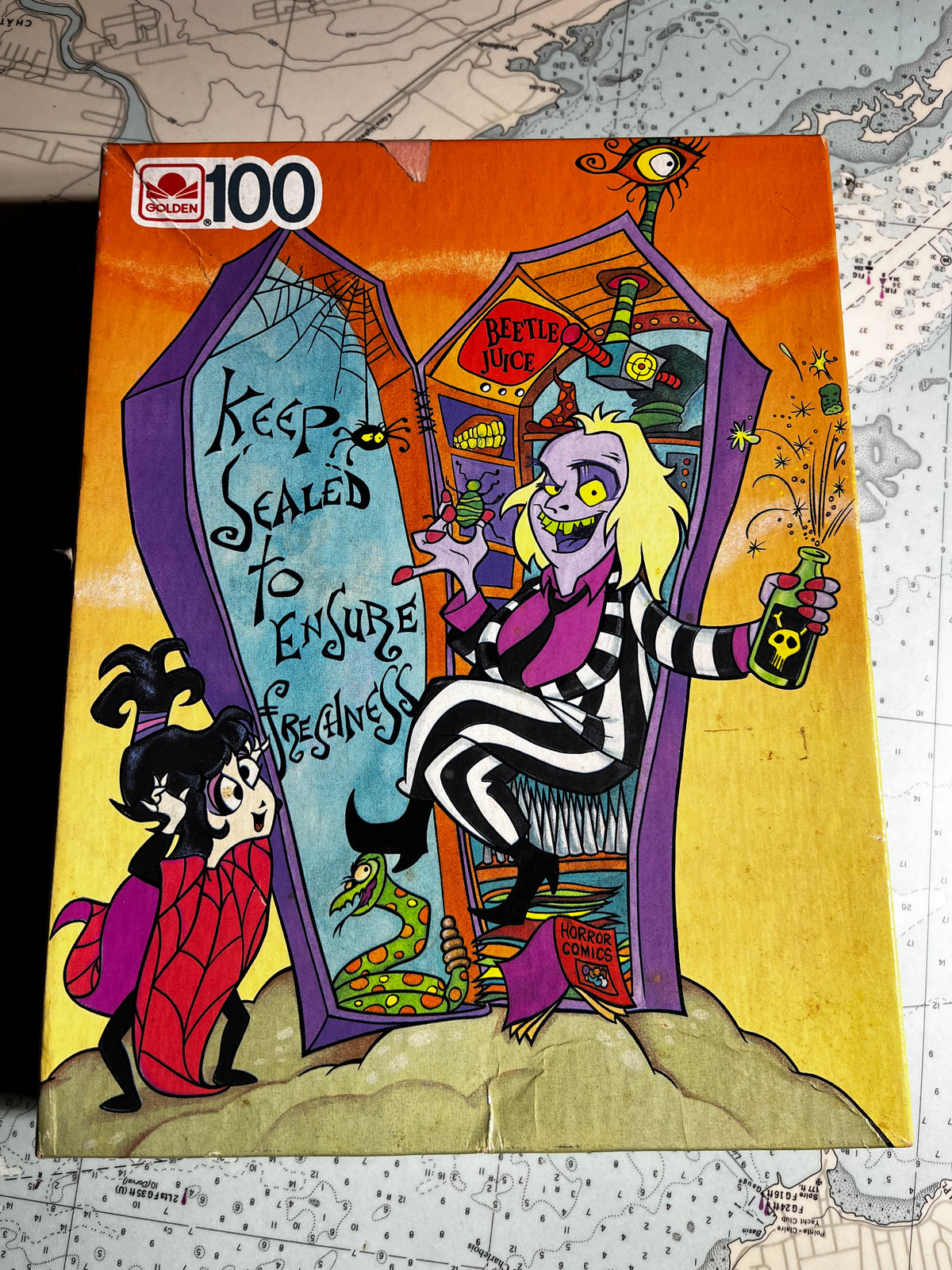 Vintage 1990 Beetlejuice and Lydia Puzzle