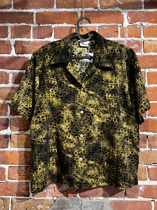 Vintage Tradition Snake Skin Button Up Blouse