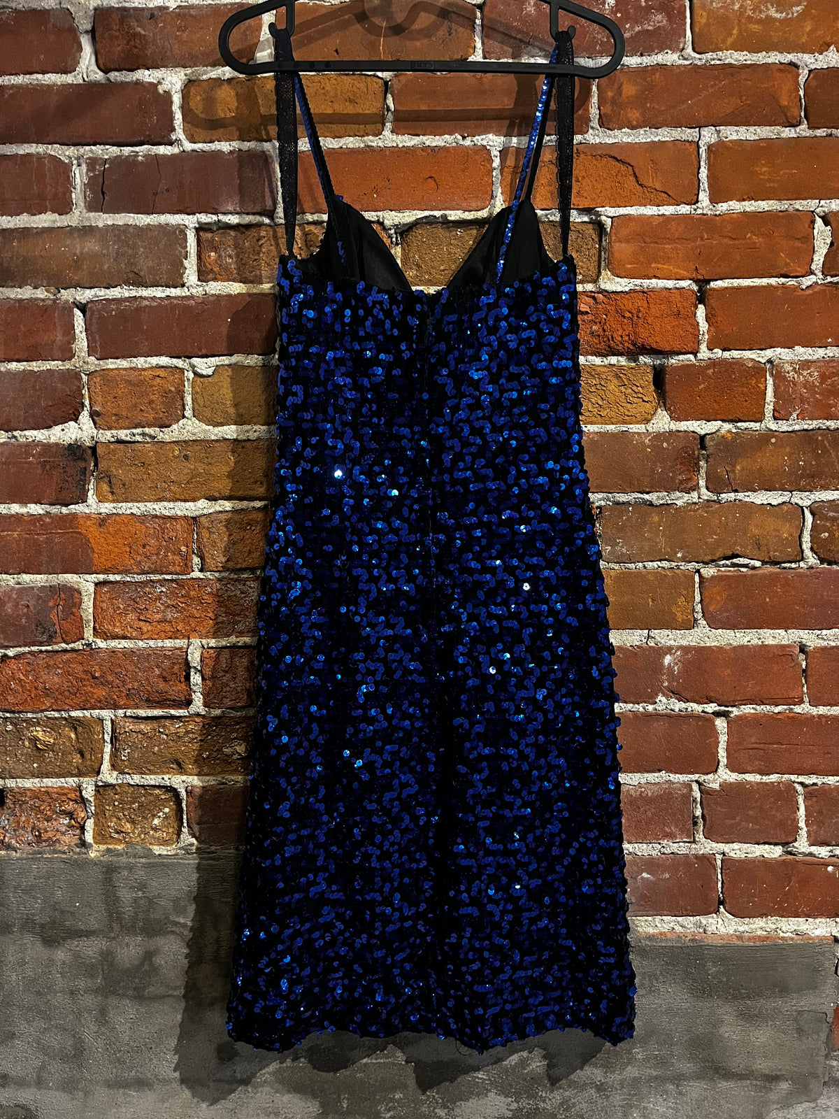 Vintage Blue Sequin Lori-Anne Mini Dress