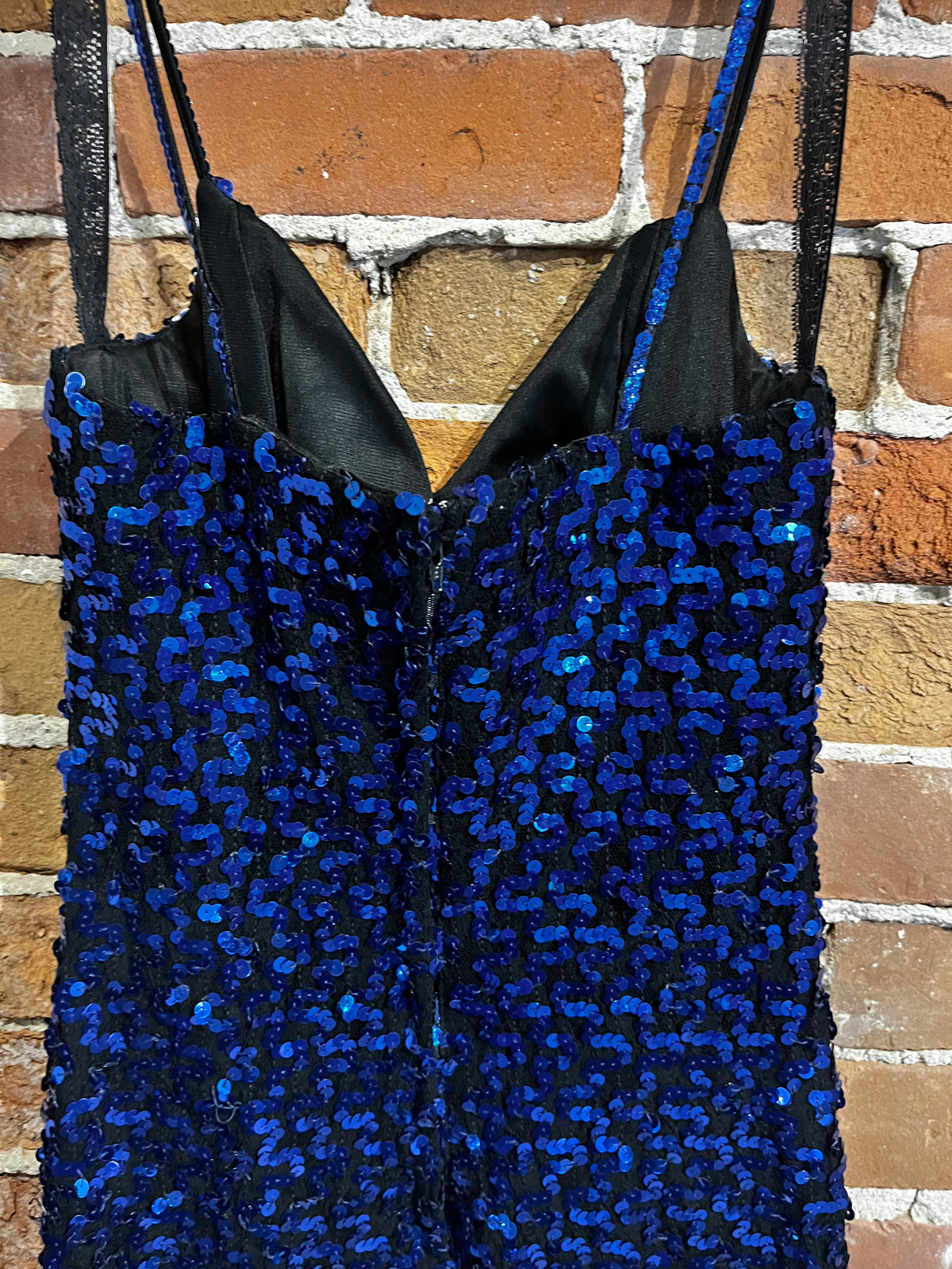 Vintage Blue Sequin Lori-Anne Mini Dress
