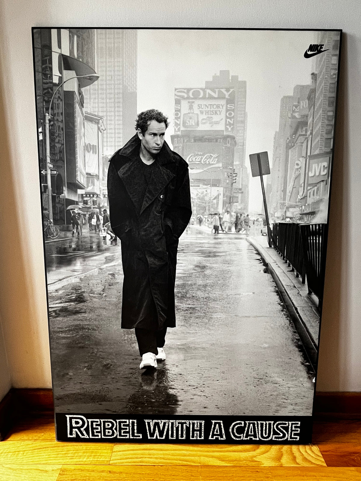 Vintage John McEnroe Rebel With a Cause Nike Mounted Advertising Poster