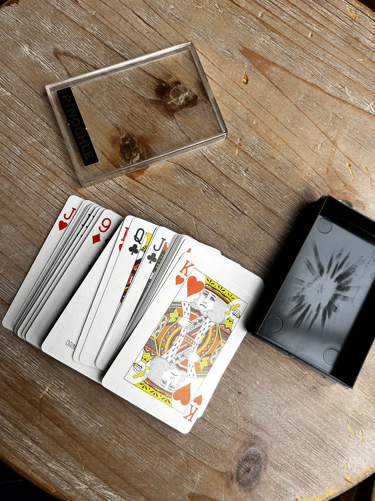 Vintage 60s Aloha Hawaii Tiki Girl Pinochle Deck of Cards with Case