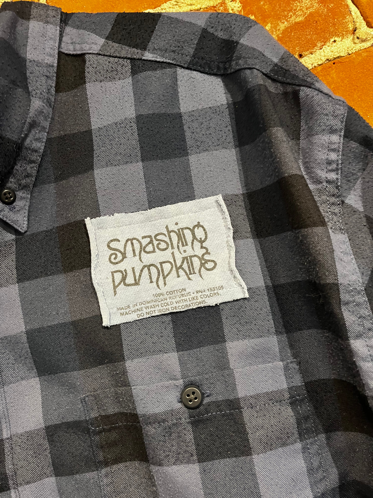 Vintage Upcycled Smashing Pumpkins Graphic Flannel Mashup