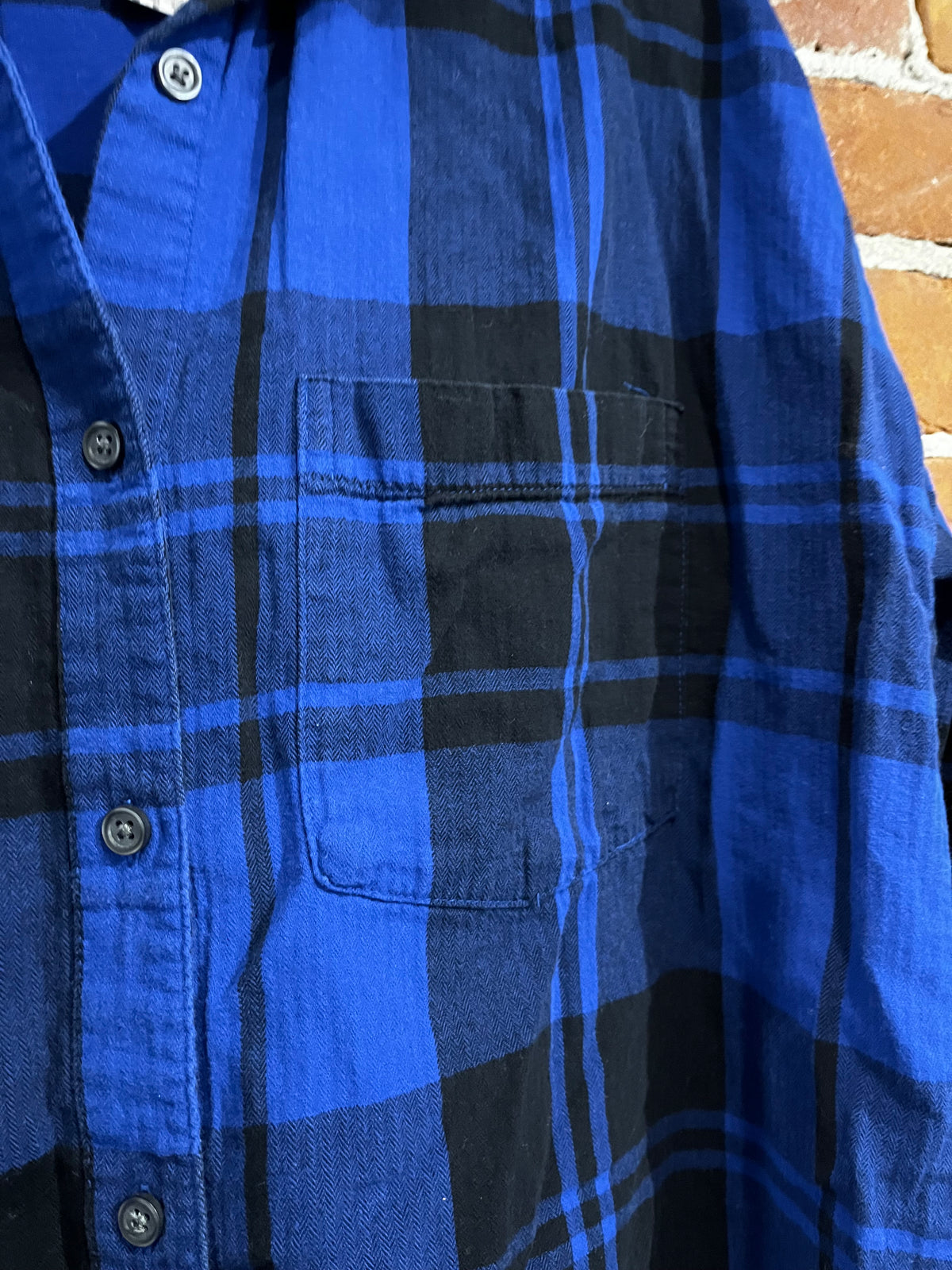 Vintage Upcycled NASA Graphic Flannel Mashup