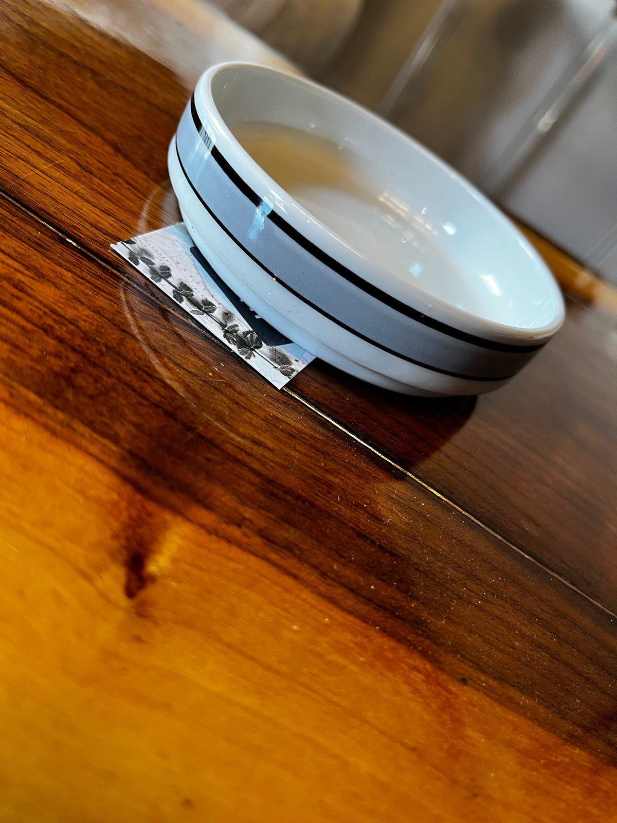Vintage Steelite Mod Grey Stripe Coaster / Catchall