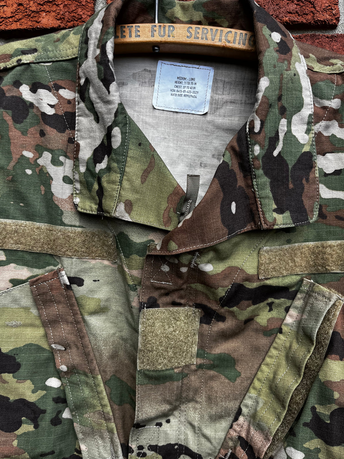 Vintage Army Combat Camo Uniform Jacket