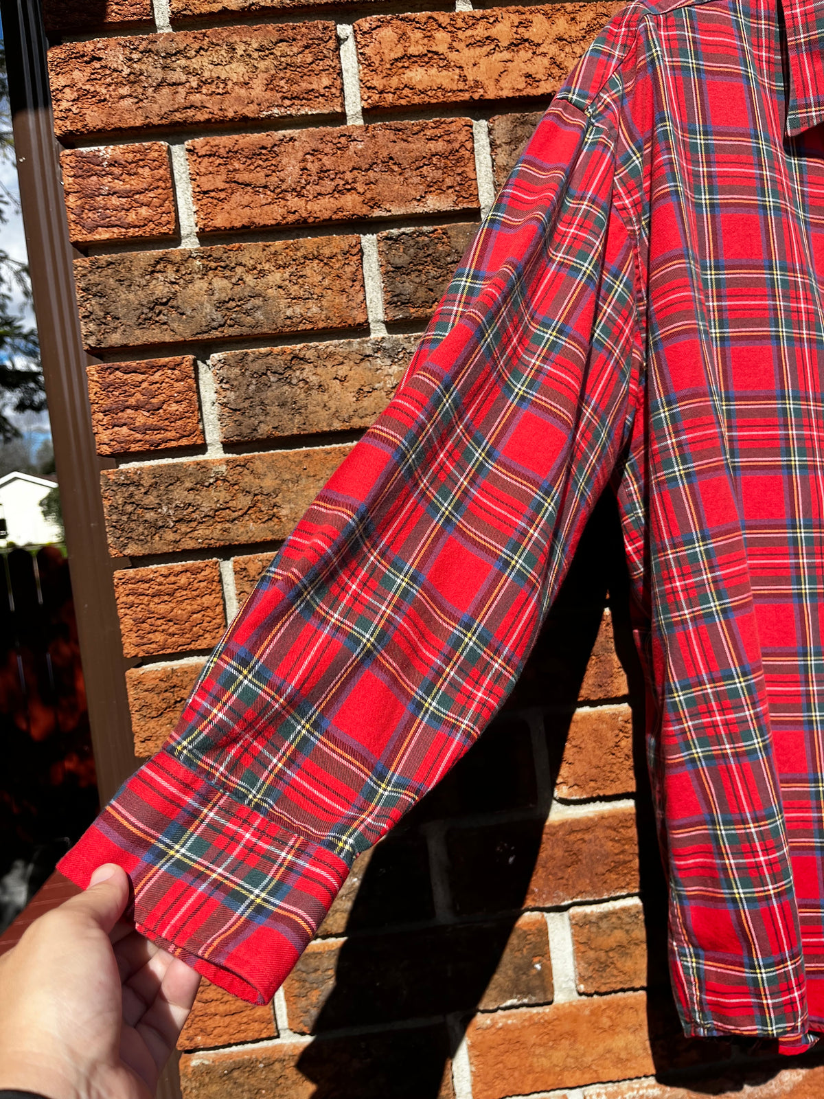 Vintage Viyella XL Red Plaid Checkered shirt