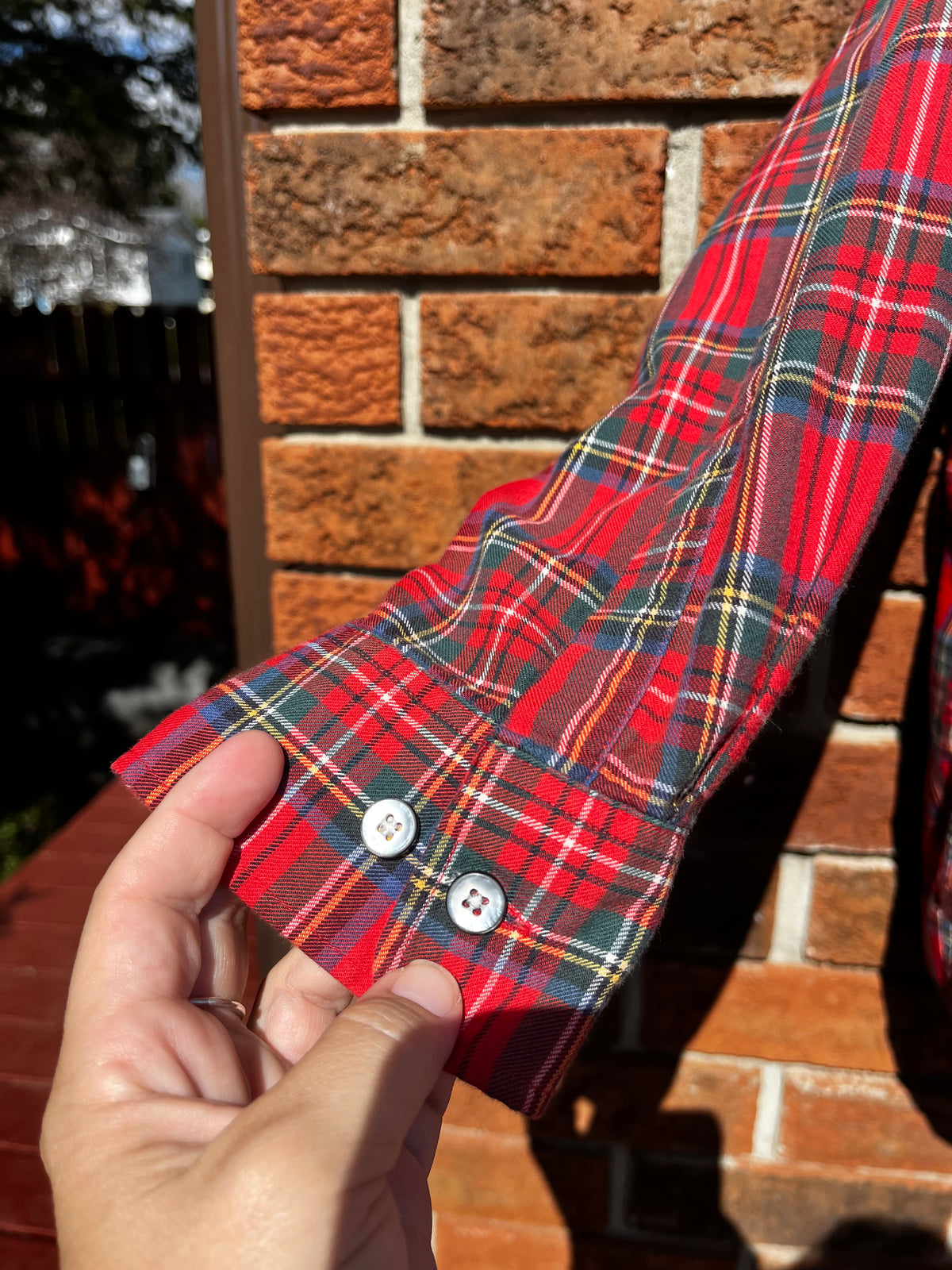 Vintage Viyella XL Red Plaid Checkered shirt