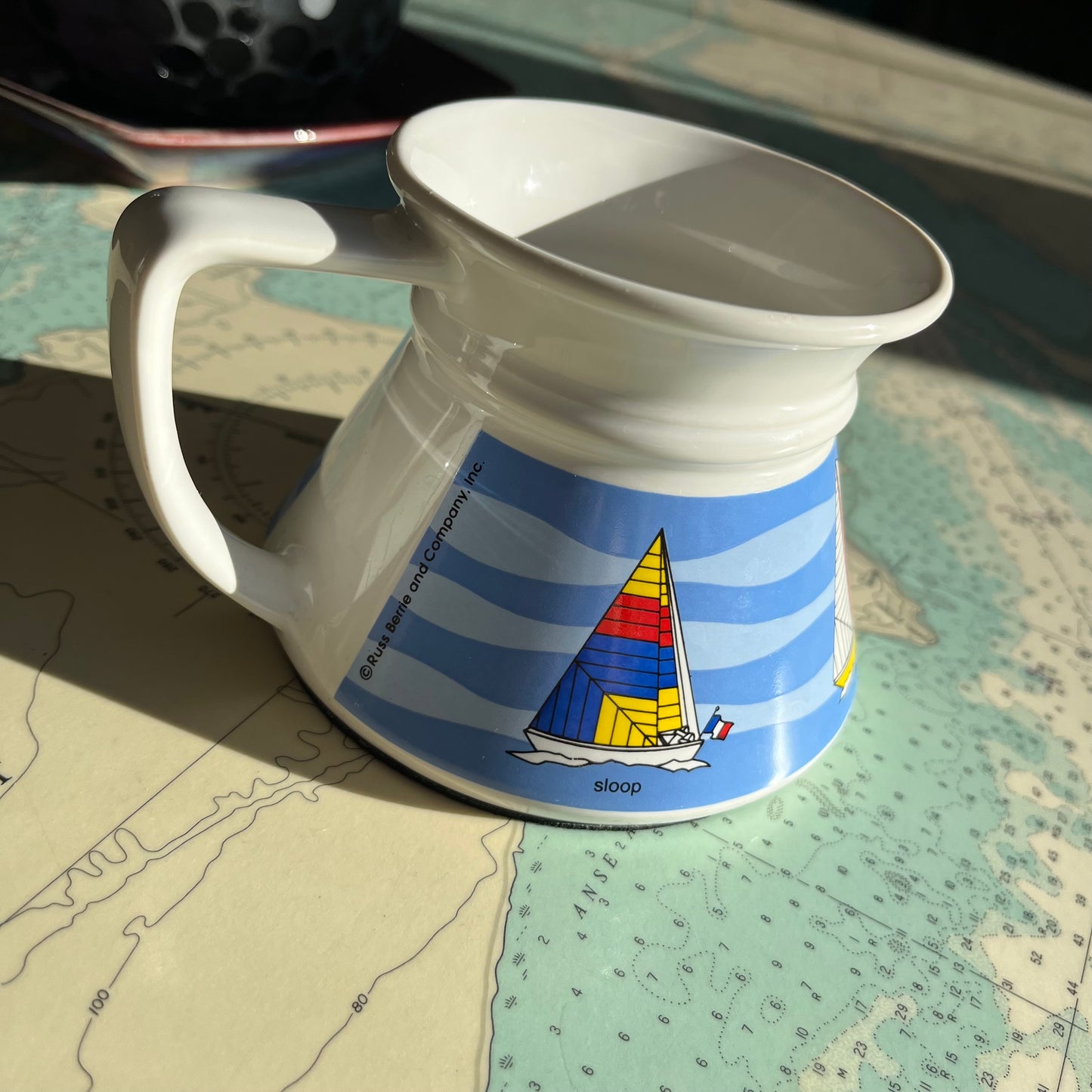 Vintage Russ Sailing No Spill Mug