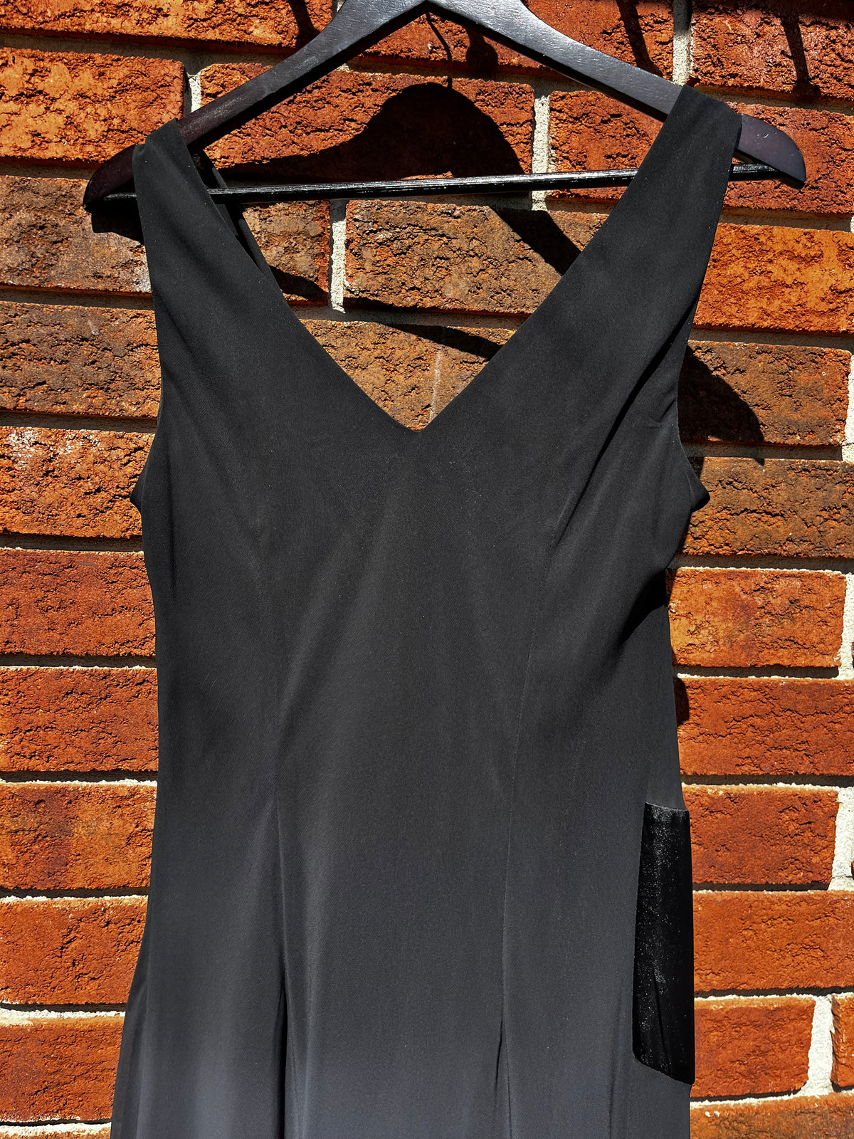 Vintage Black Satin Wave Jessica Dress