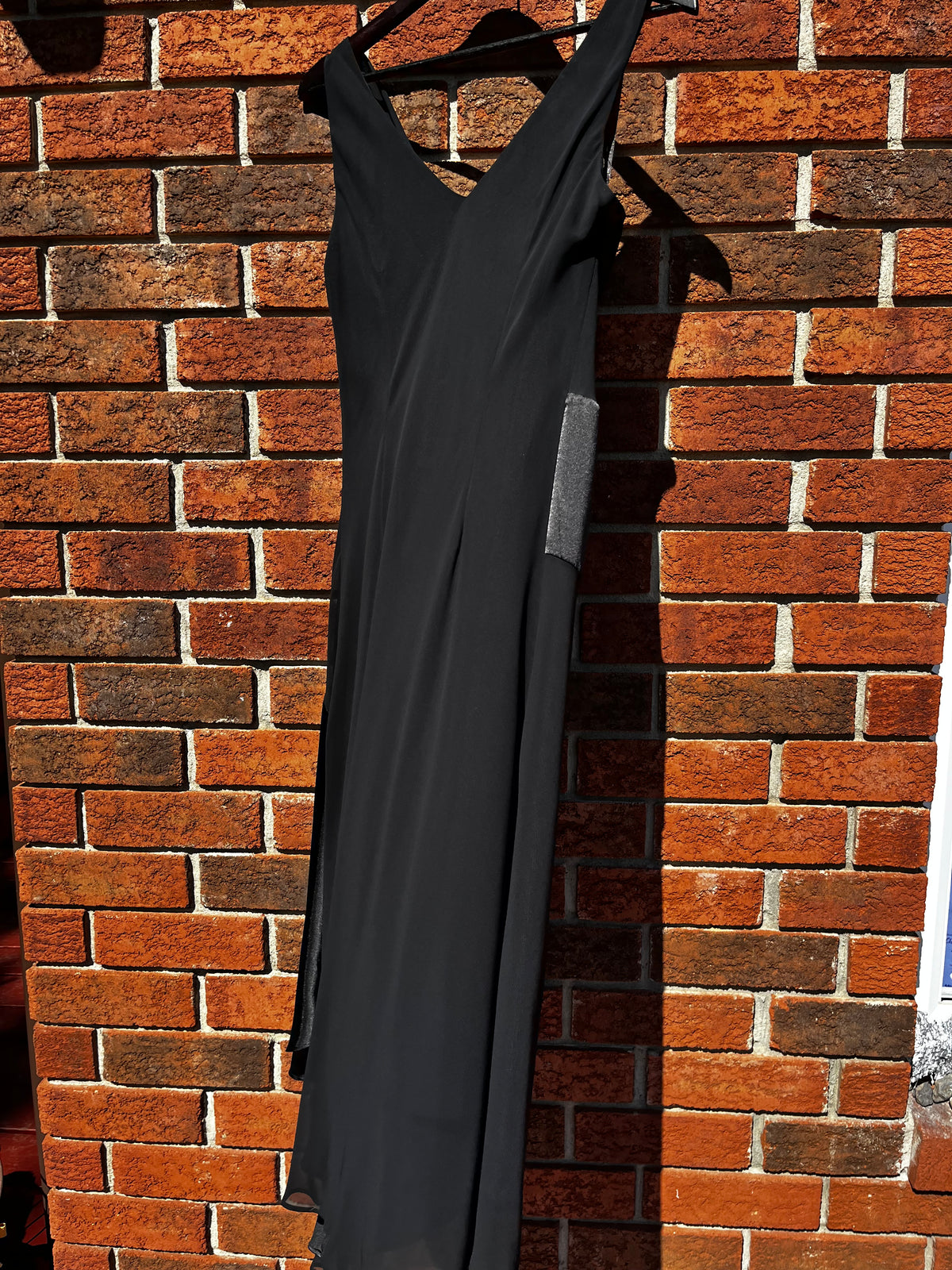Vintage Black Satin Wave Jessica Dress