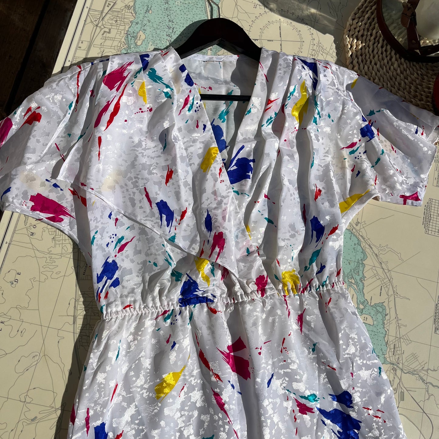 Vintage 80s Brushstroke / Paint Splatter Dress