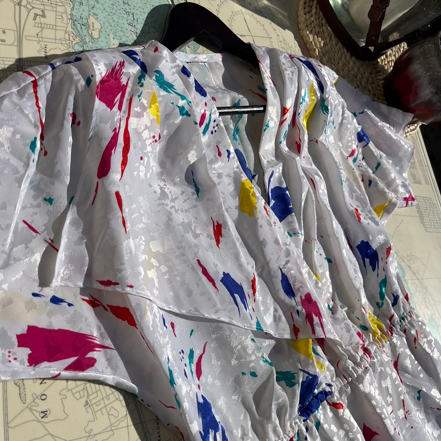 Vintage 80s Brushstroke / Paint Splatter Dress