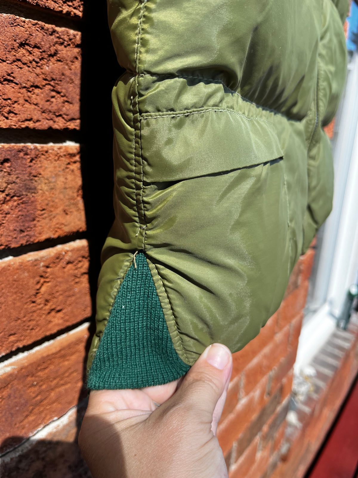 Vintage Red and Green Reversible Hunter's Down Filled Puffer Vest