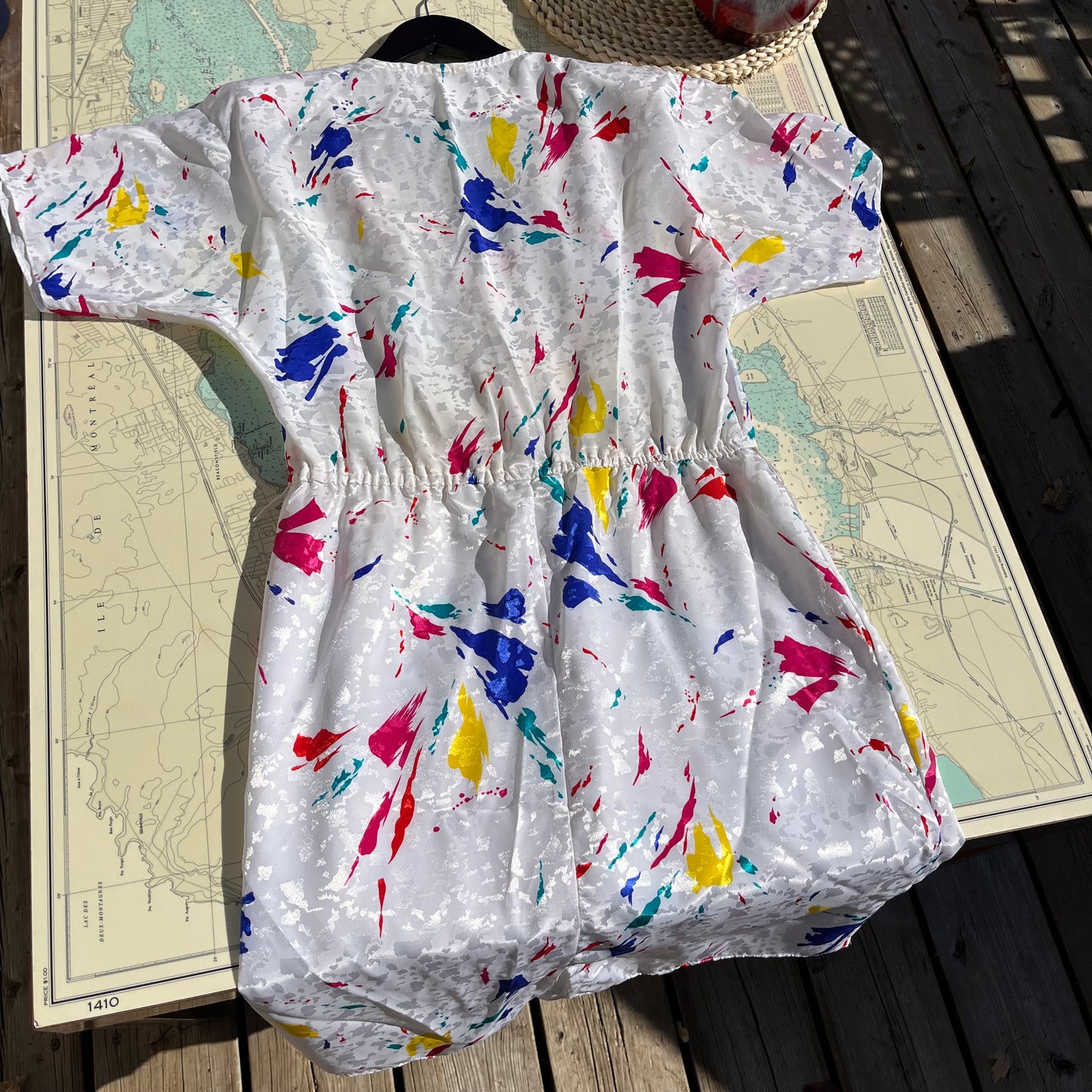 Vintage 80s Brushstroke / Paint Splatter Dress