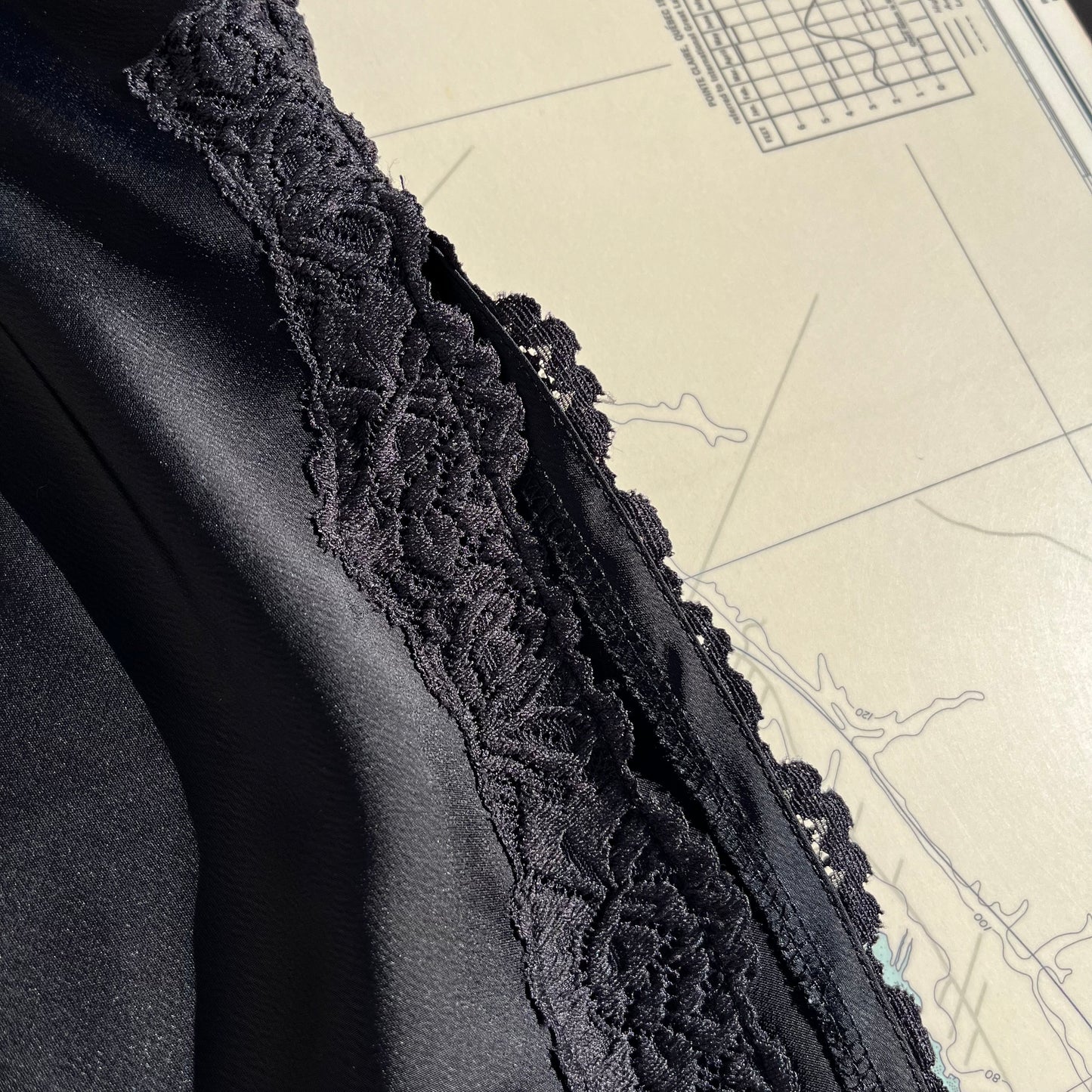 Wild Fable Black Lace Trim Slip Skirt XL