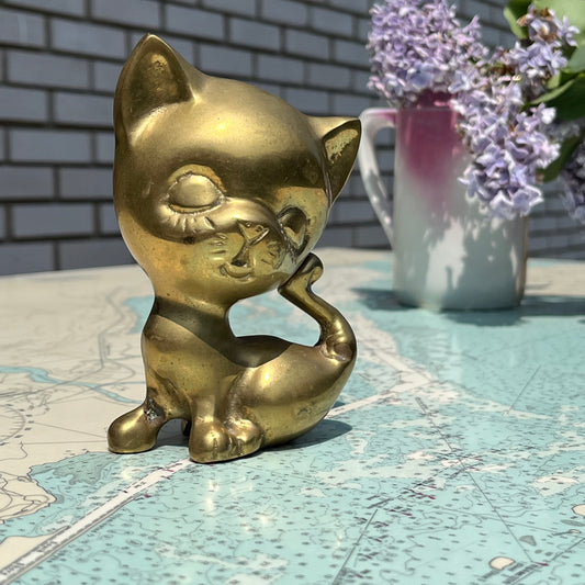 Vintage Brass Kitten / Cat Figurine