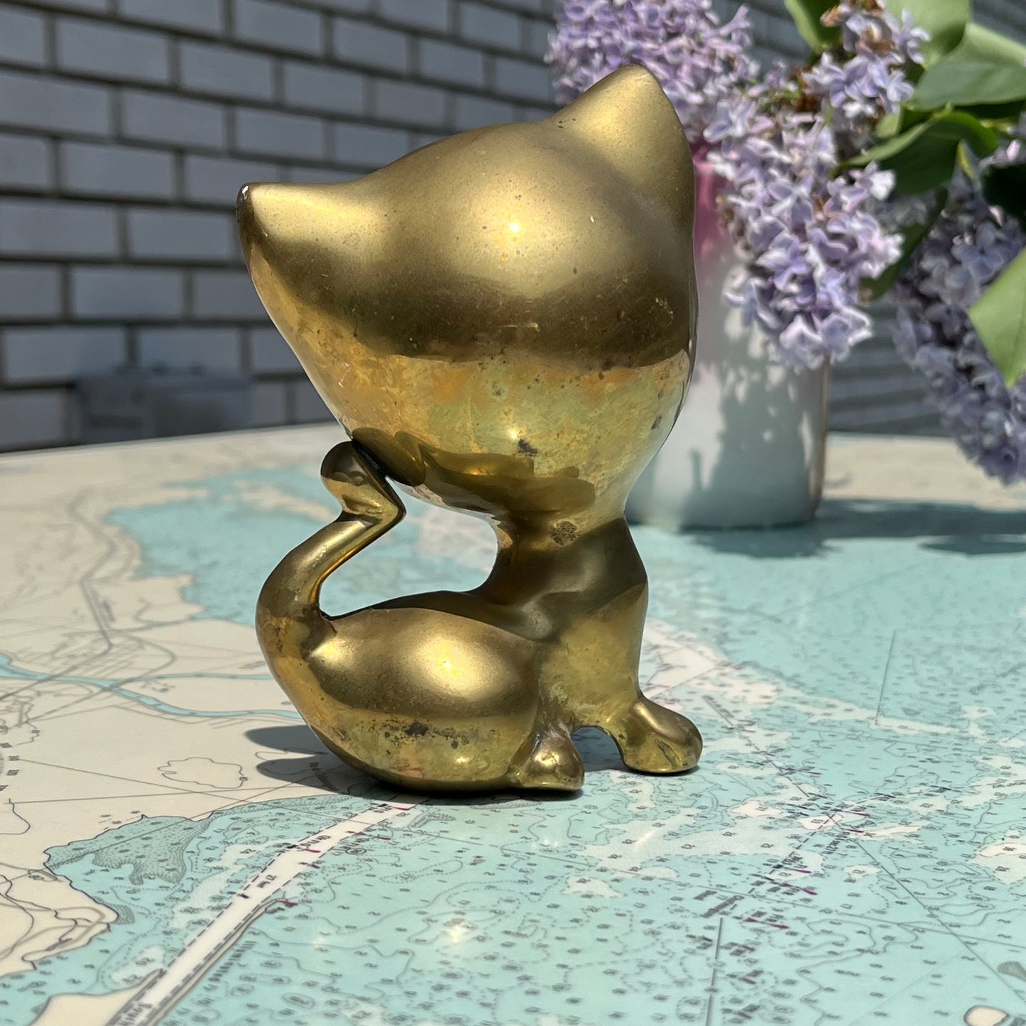 Vintage Brass Kitten / Cat Figurine