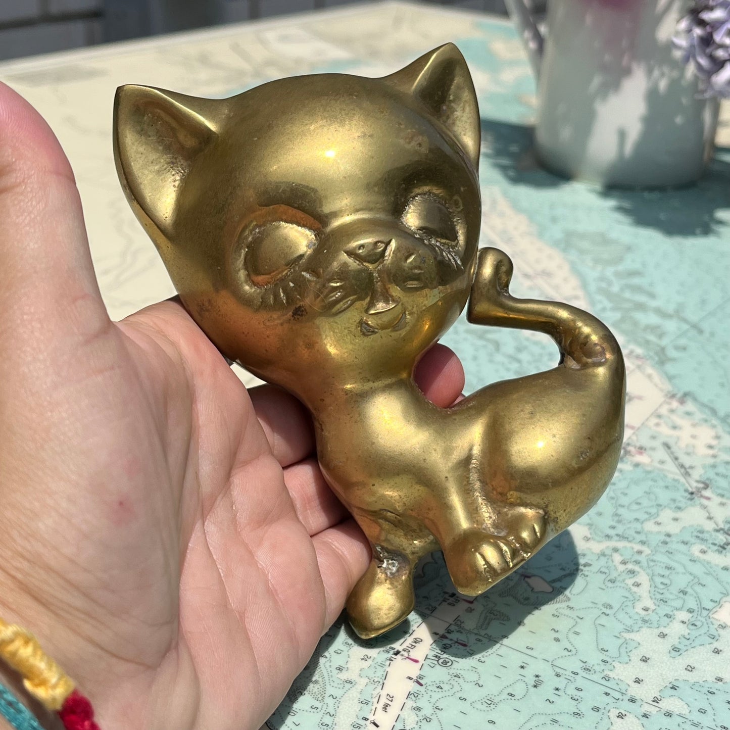 Vintage Brass Kitten / Cat Figurine