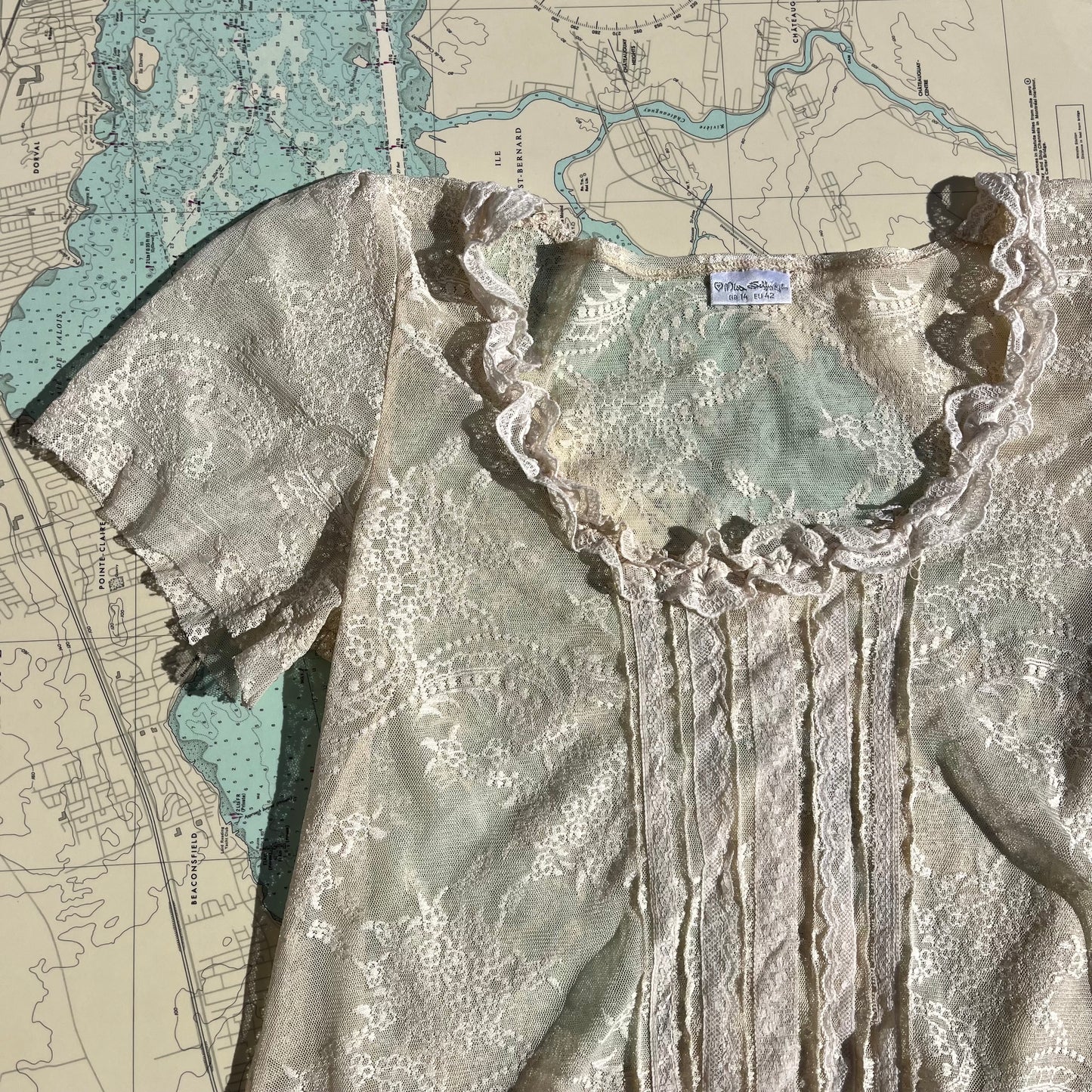 Miss Selfridge Sheer Lace Blouse / Top / Shirt