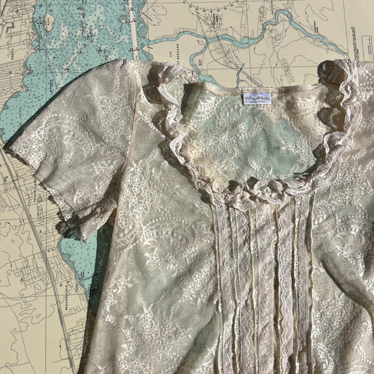 Miss Selfridge Sheer Lace Blouse / Top / Shirt