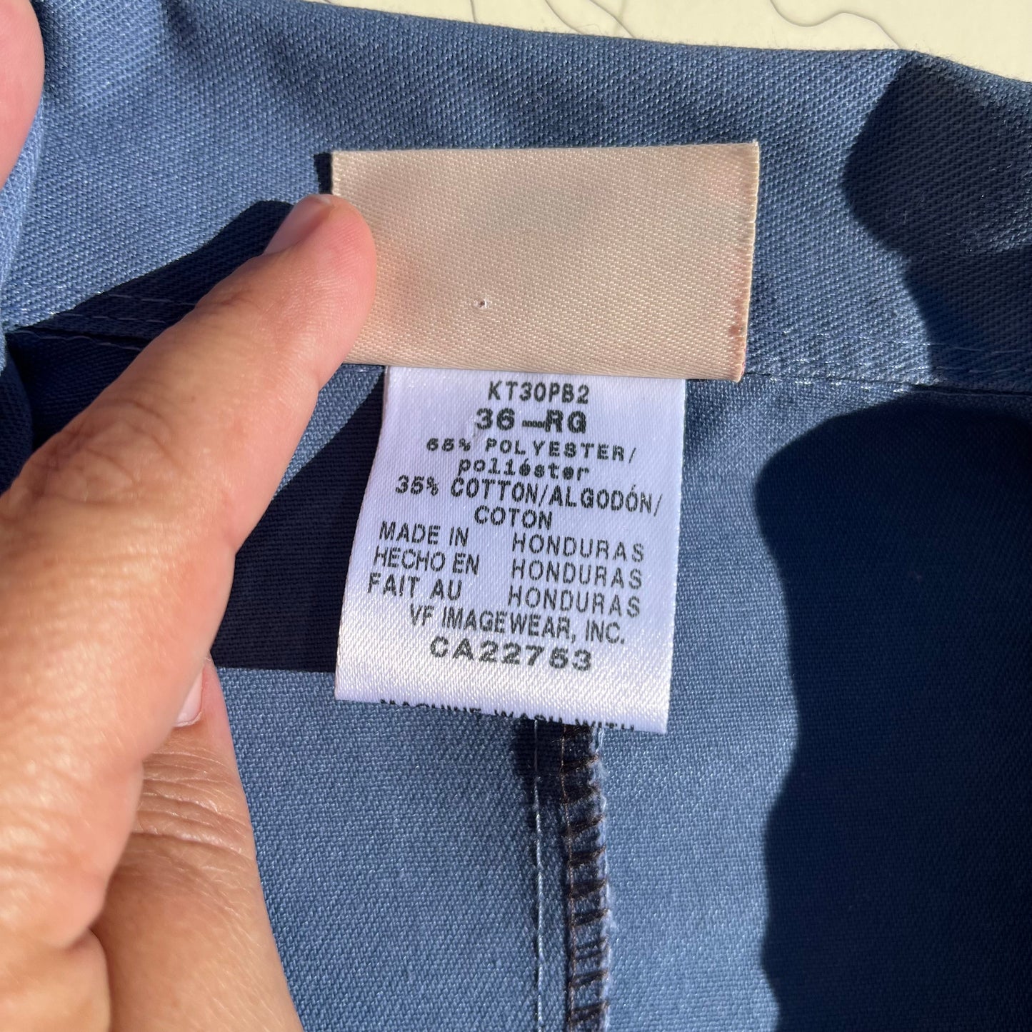 Vintage Red Hat Slate Blue Lab Coat 36