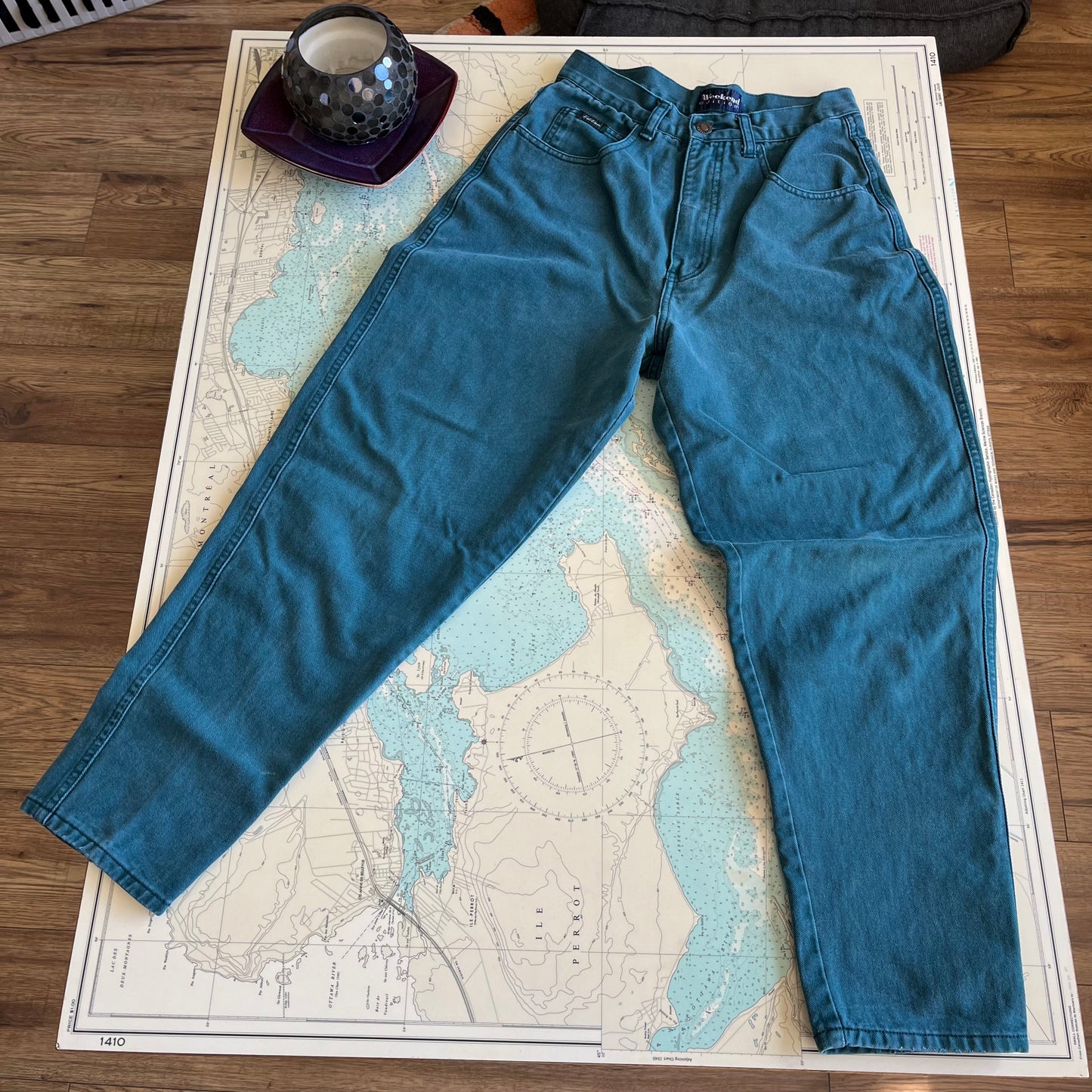 Vintage 90s Teal Weekend Edition Jeans