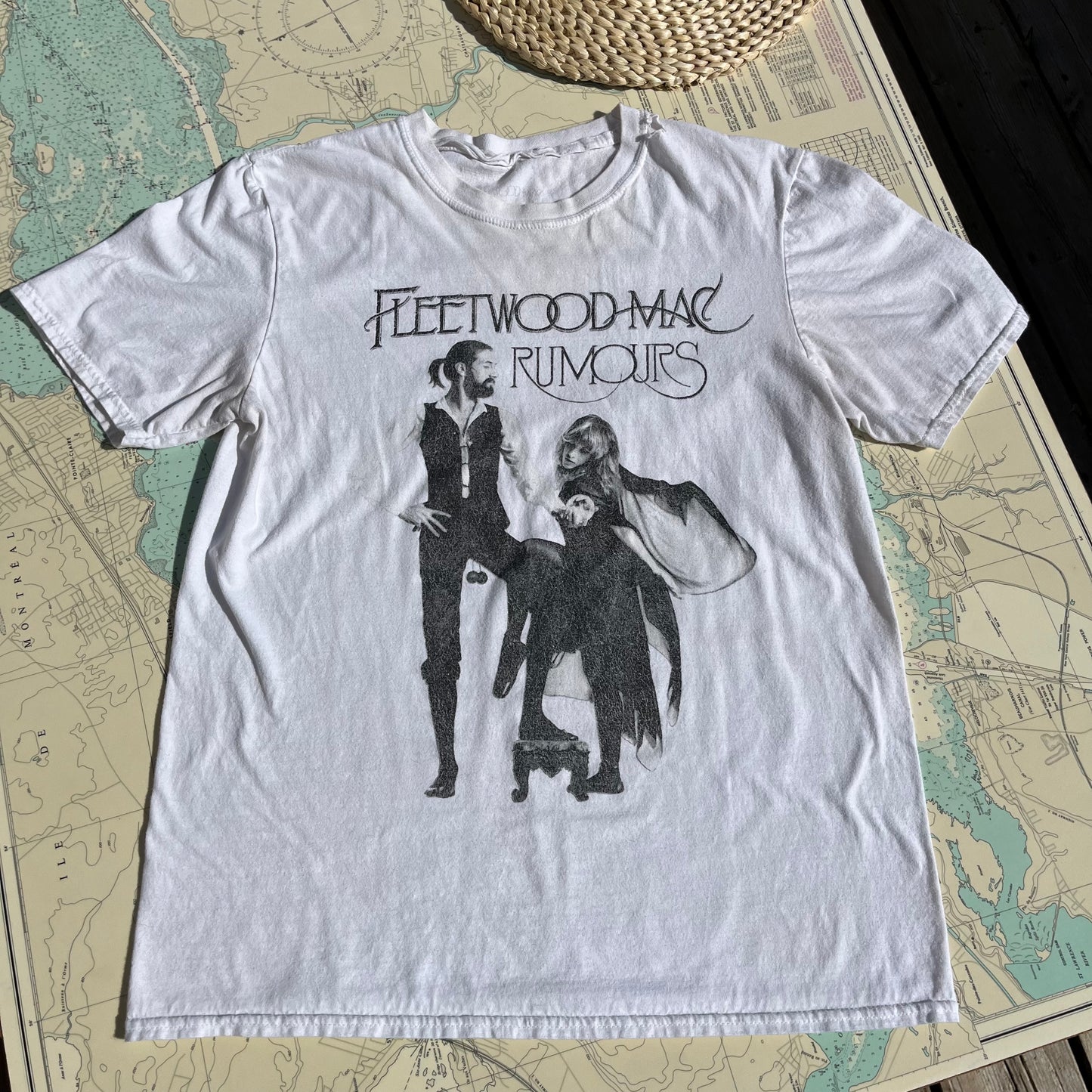 Fleetwood Mac Rumours Distressed Graphic Tee Shirt