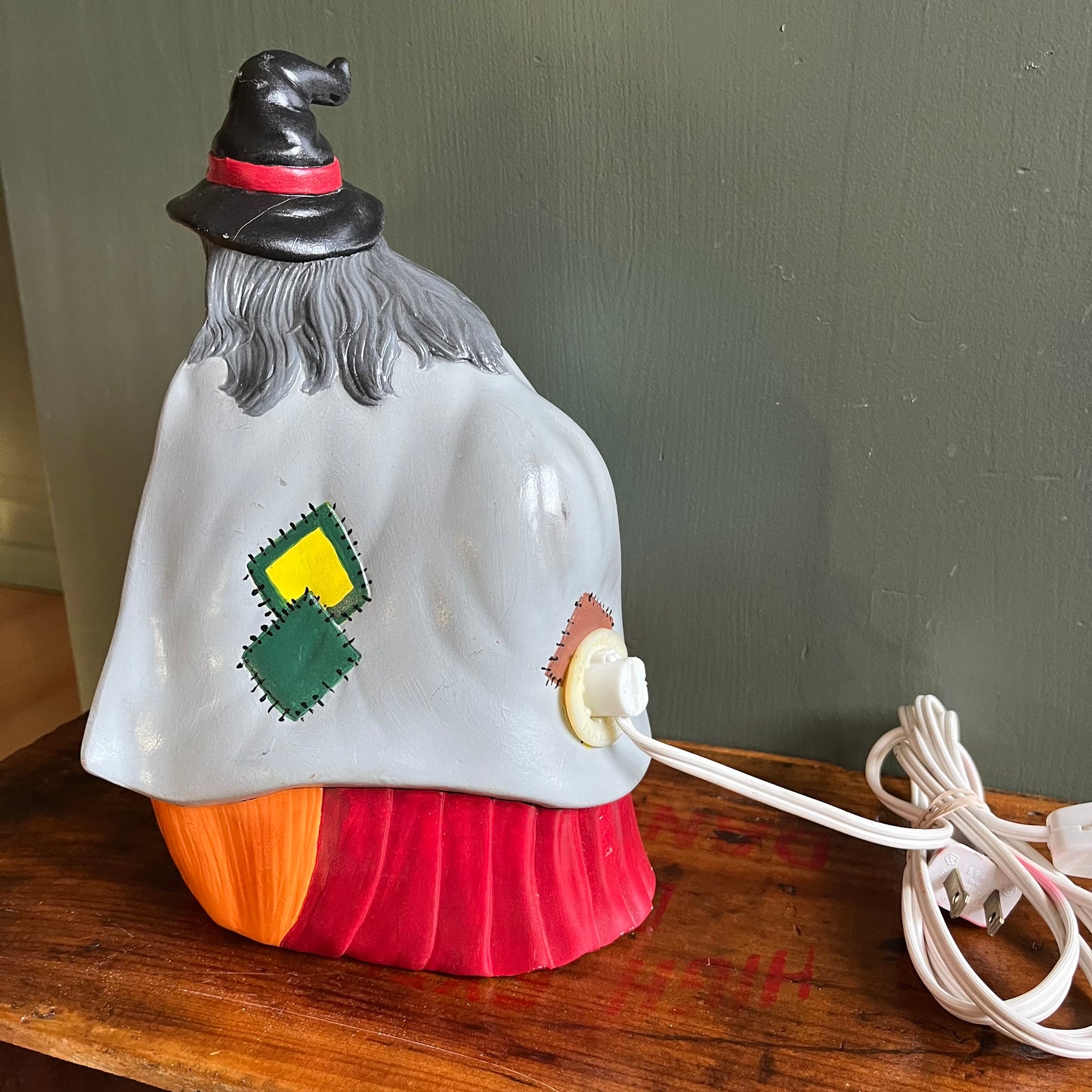 Vintage Witch Jack -O- Lantern Halloween Lamp