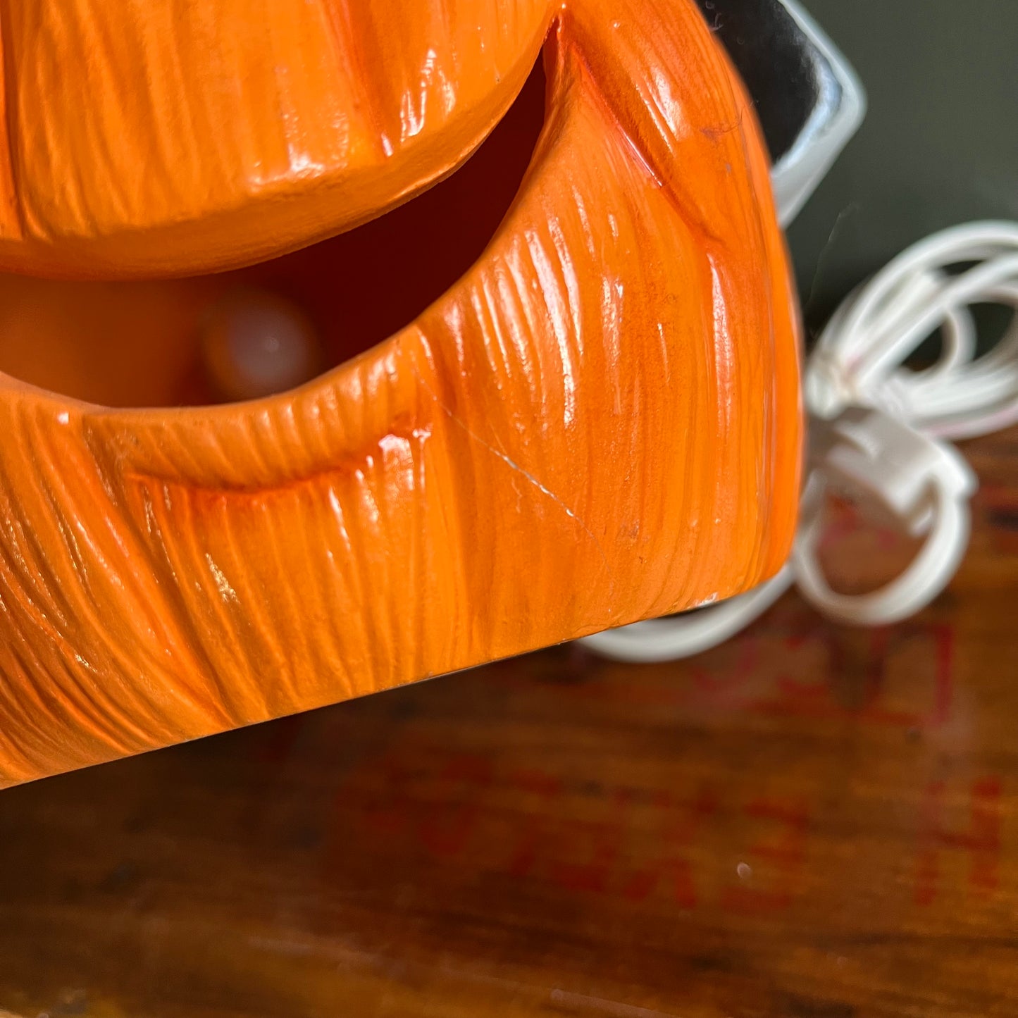 Vintage Witch Jack -O- Lantern Halloween Lamp