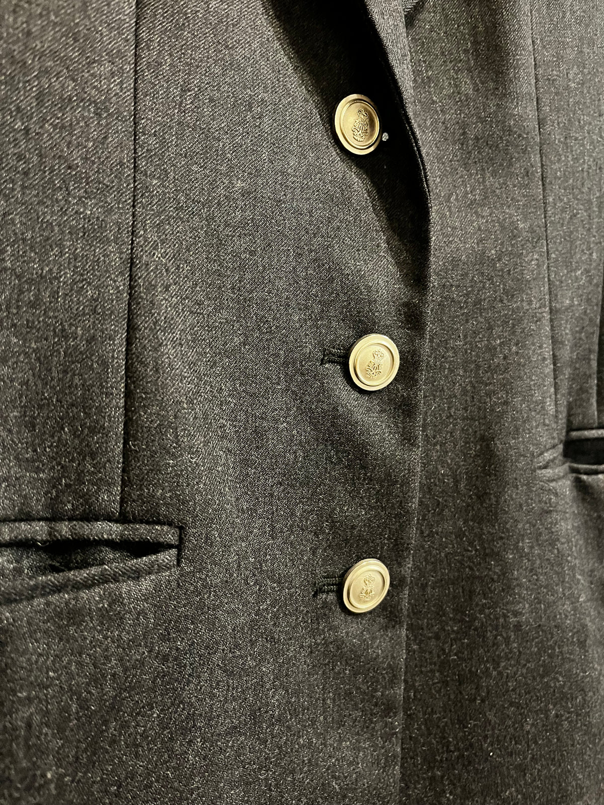 Vintage Ports Trademark Grey Structured Blazer