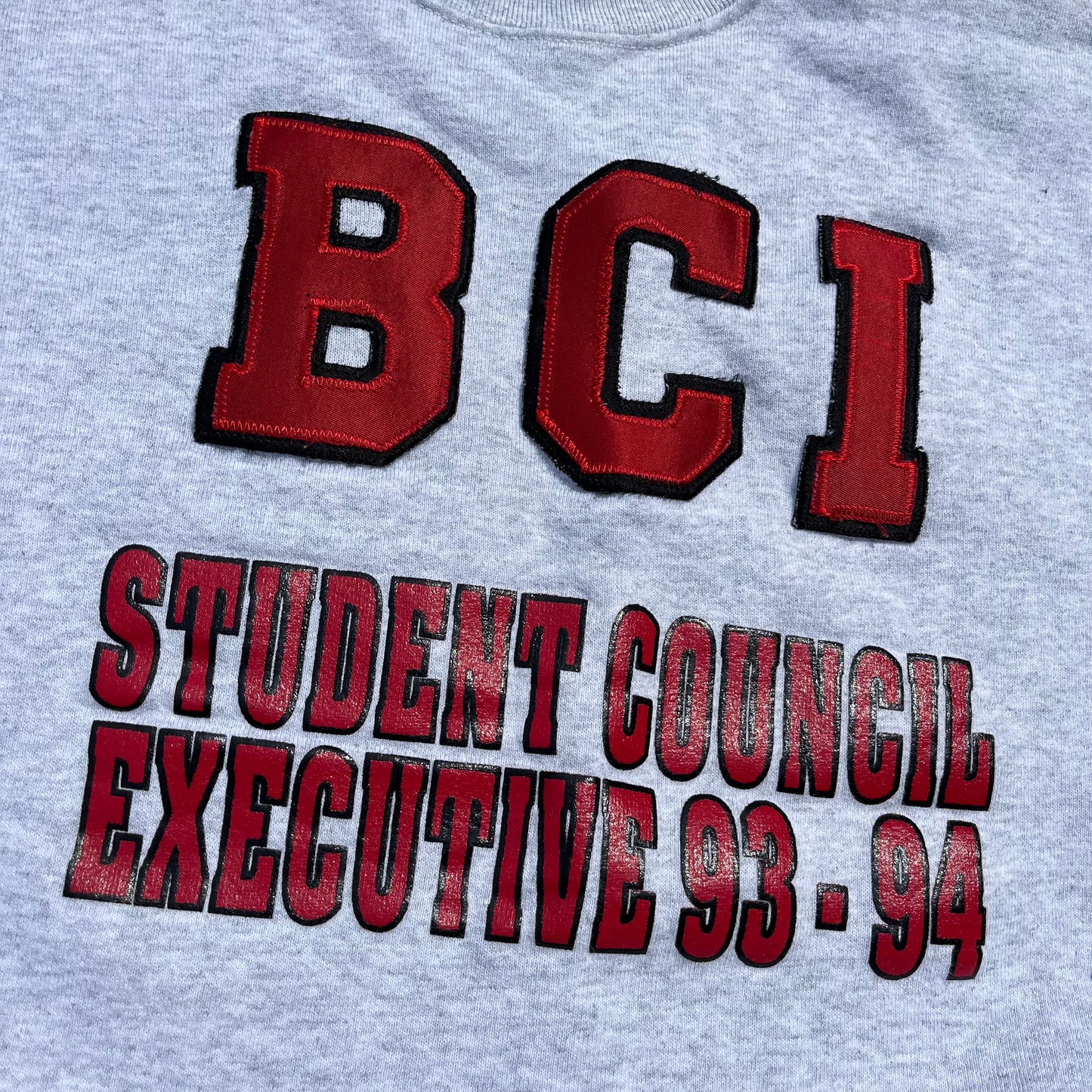 Vintage 93 / 94 BCI Student Council Crewneck Sweatshirt