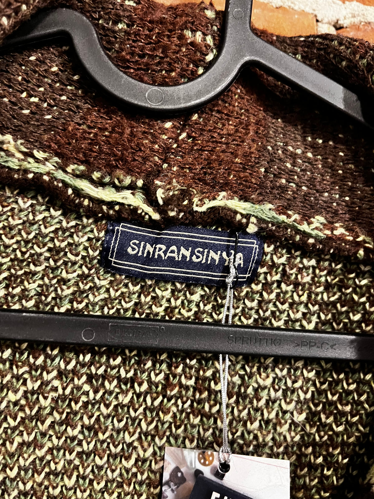 Vintage Sinransinya Green Camo Knit Cardigan