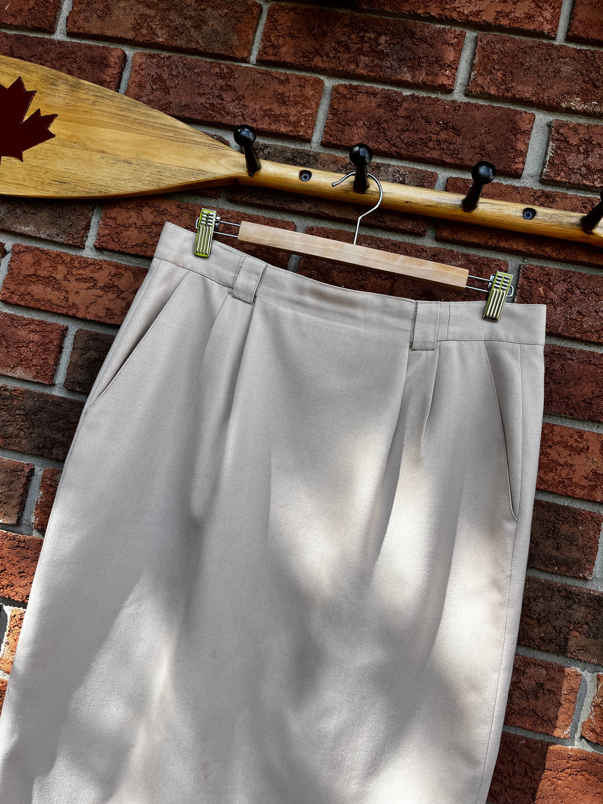 Vintage Seasons Tan Midi Skirt