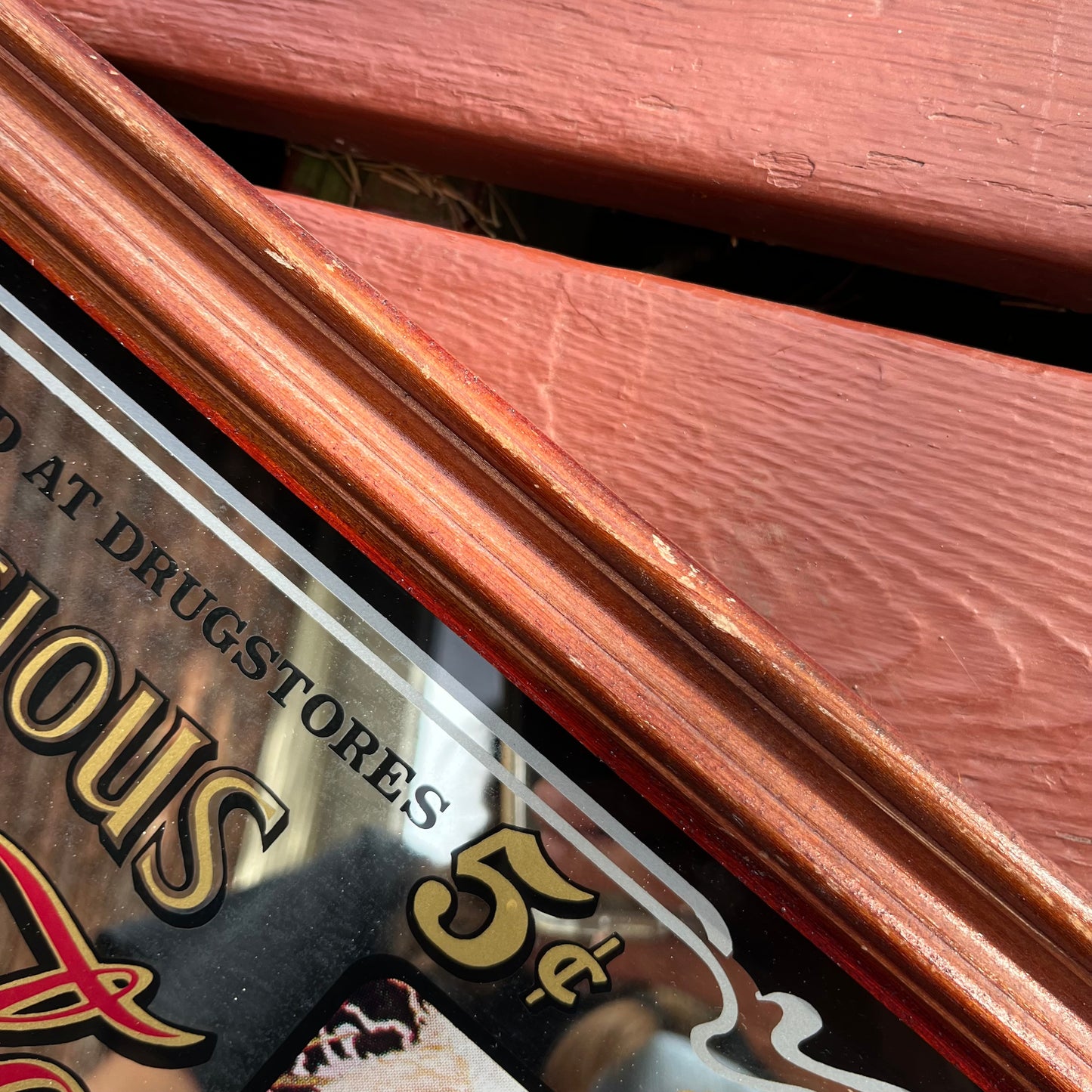 Vintage Delicious Coca-Cola Mirrored Advertising Sign