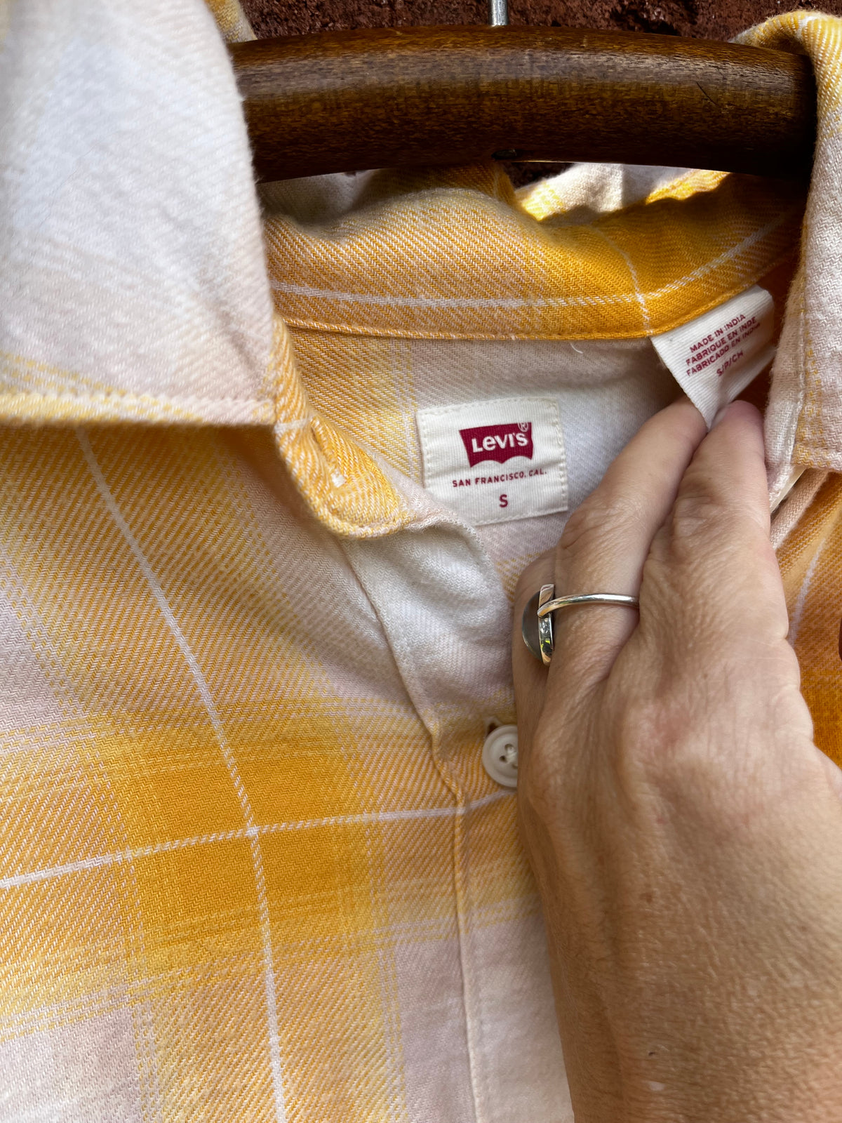 Levi's Sunshine Yellow Button Up Flannel Long Sleeve Shirt
