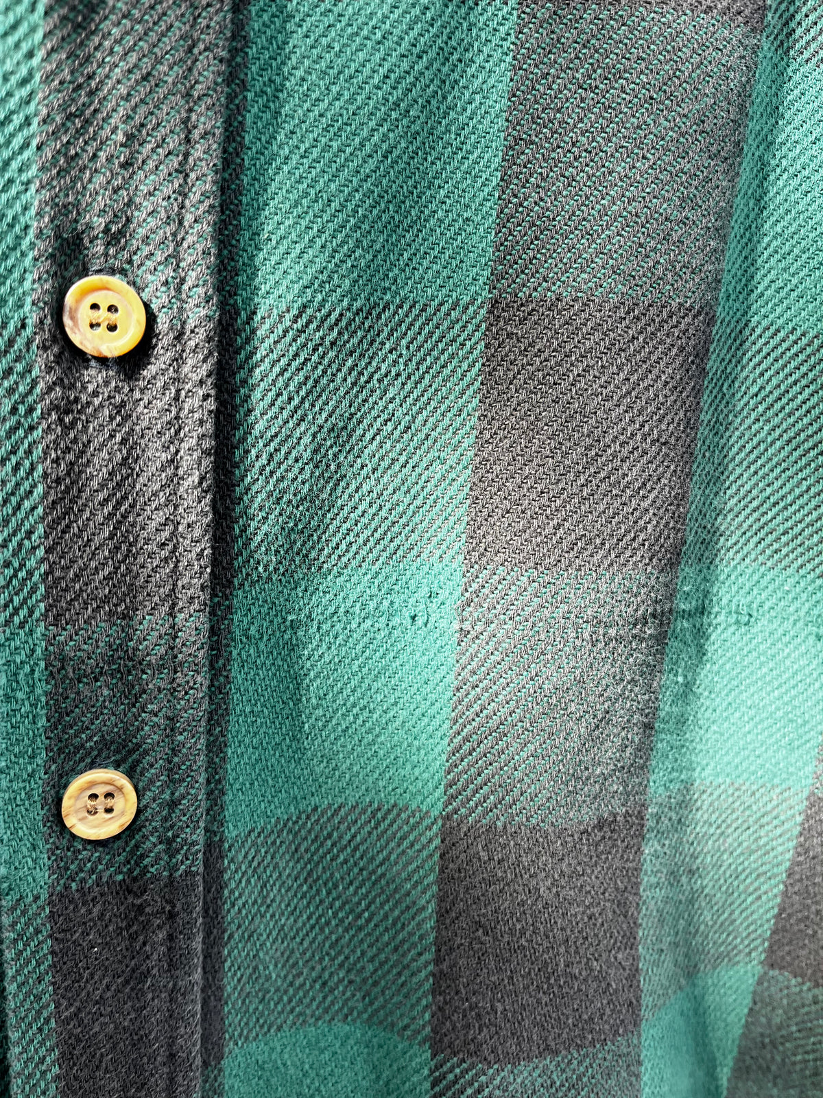 Vintage Green Plaid Button Up Chore Jacket JC Penney