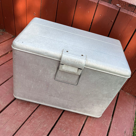 Vintage 50s J.C. Higgins Aluminum Cooler / Ice Chest