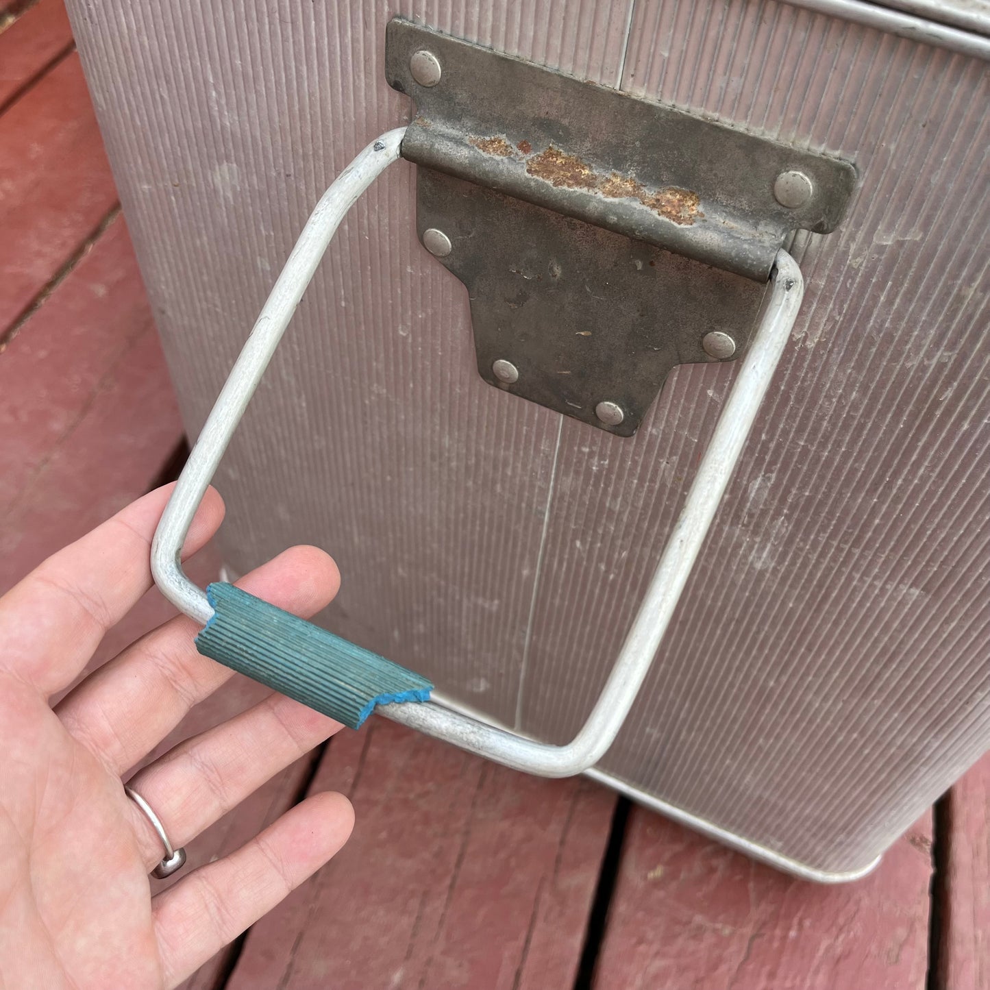 Vintage 50s J.C. Higgins Aluminum Cooler / Ice Chest