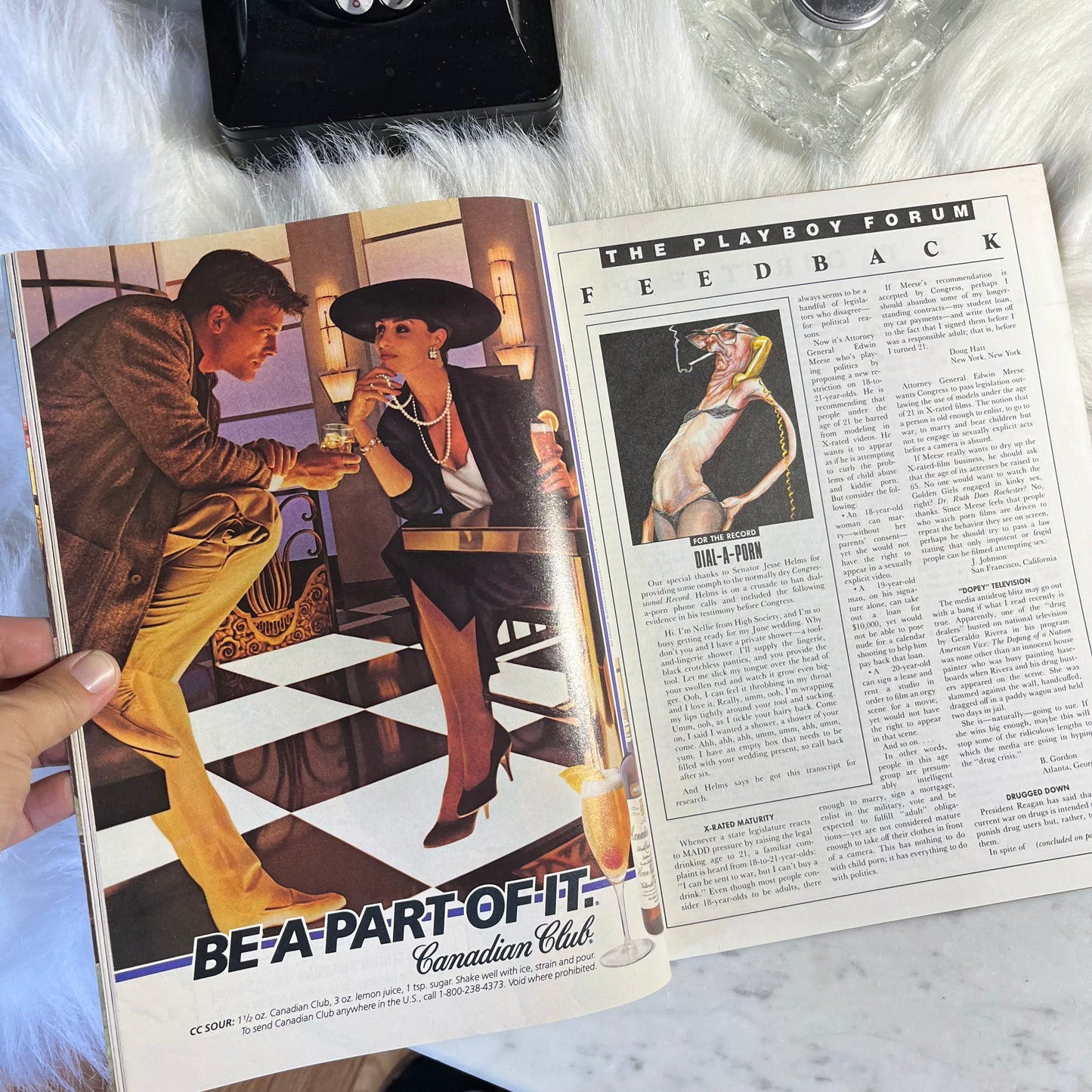 Vintage 80s Playboy Magazine March 1987