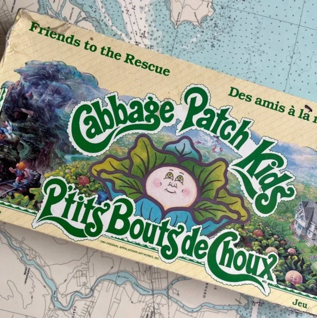 Vintage 1984 Cabbage Patch Kids Friends To The Rescue Board Game