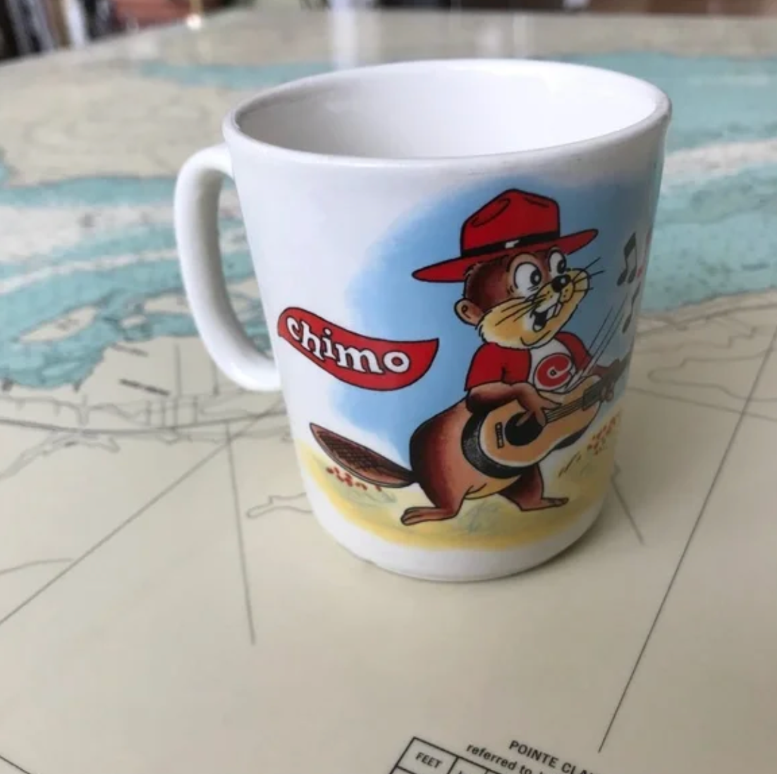 Vintage Chimo Singing Mountie Beaver Mug